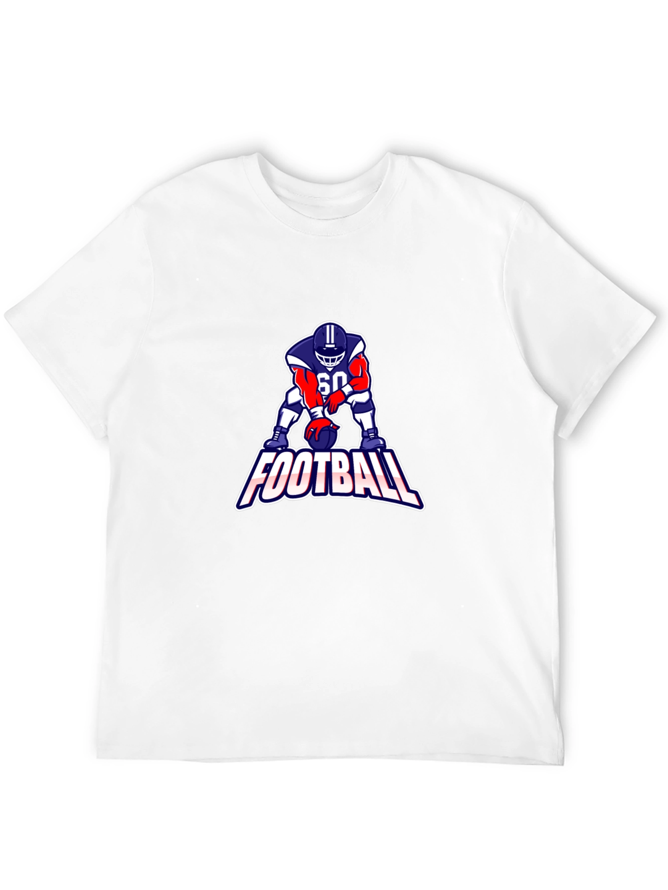 Football Player Graphic Tee - Black