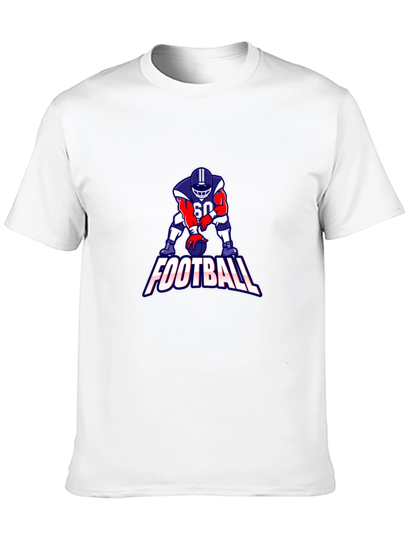 Football Player Graphic Tee - Black