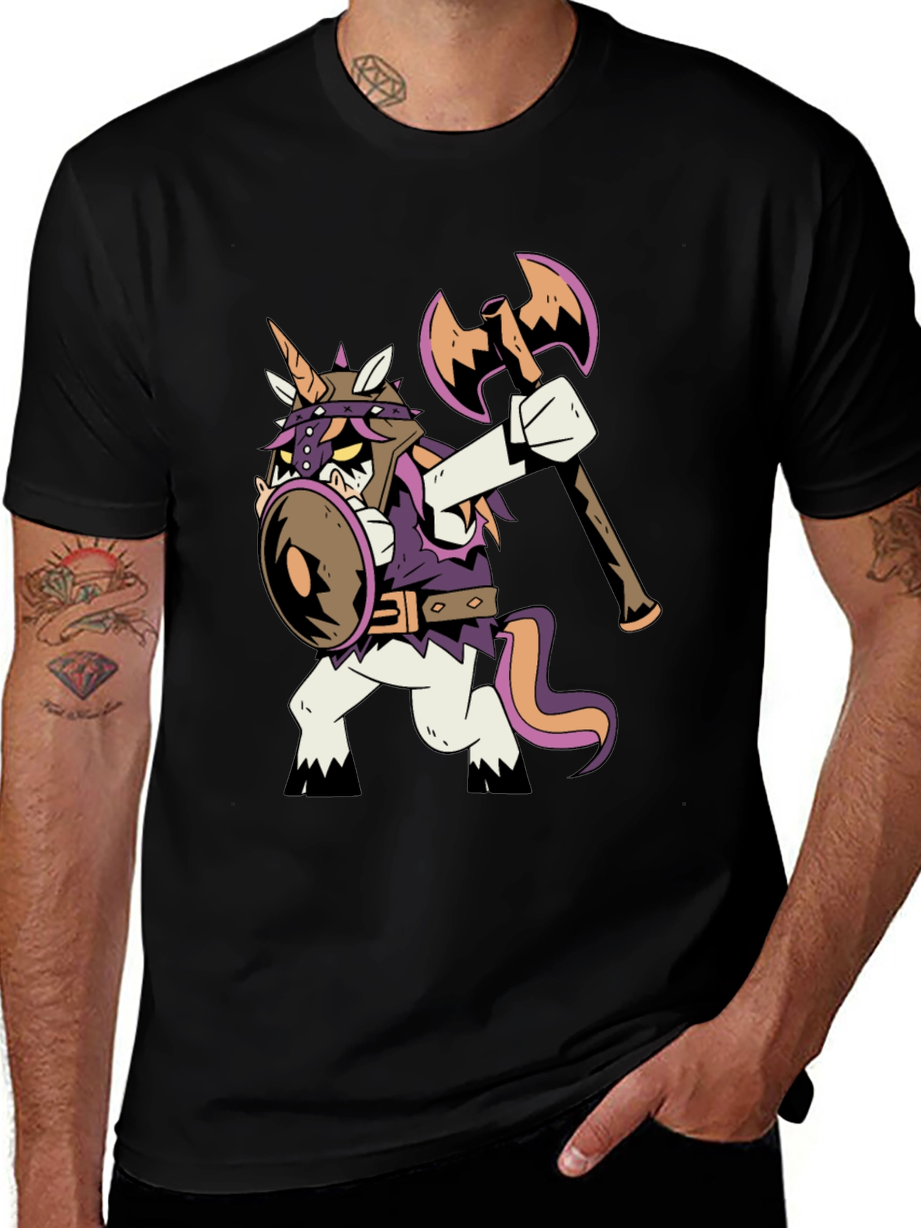 Viking Unicorn Graphic T-Shirt