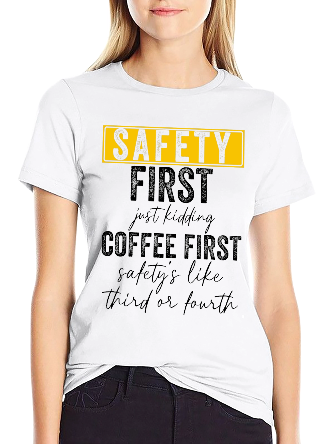 Safety First Coffee First Graphic Tee