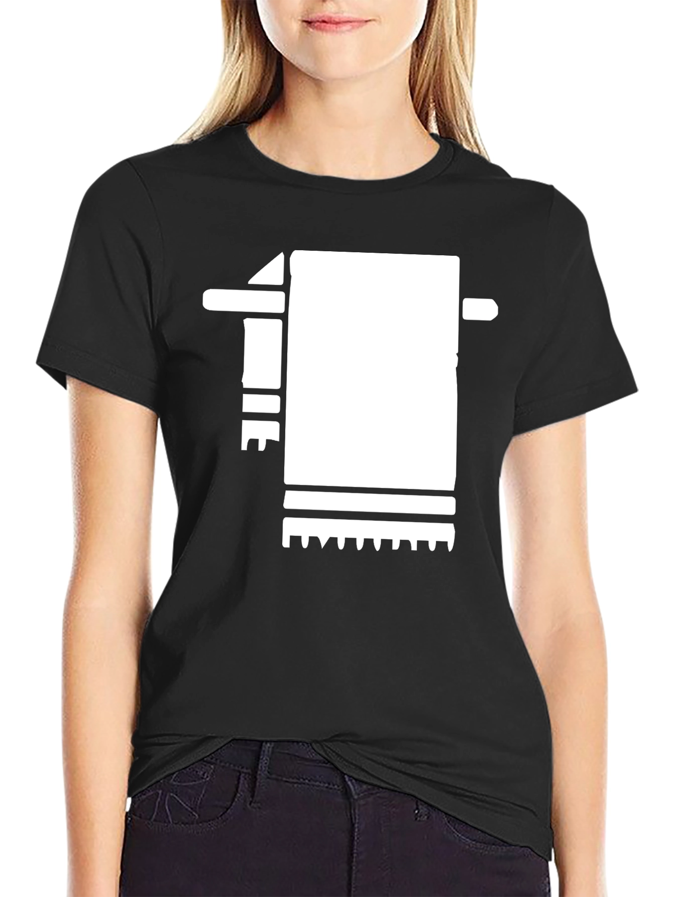 Abstract Towel Black T-Shirt
