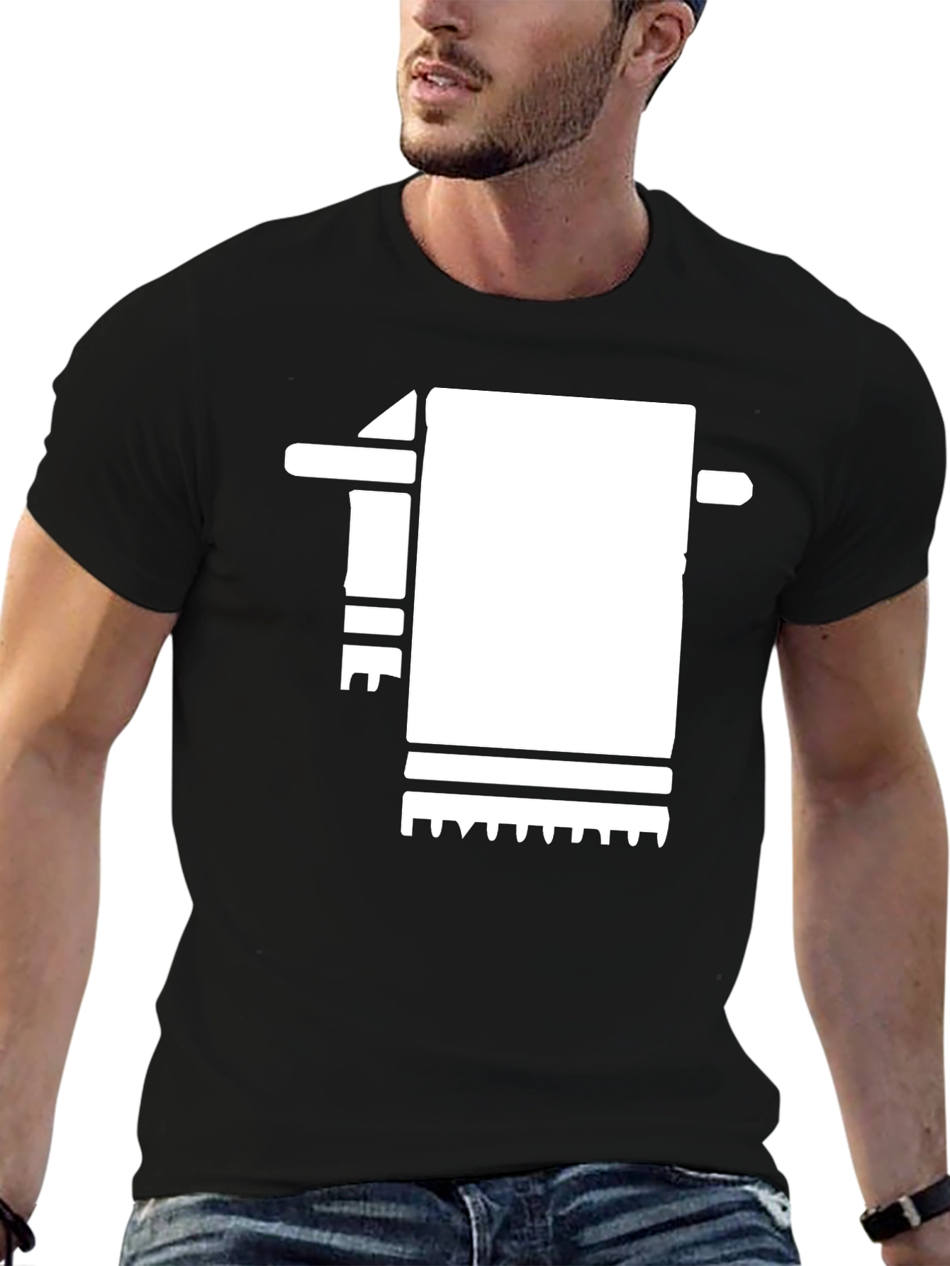 Abstract Towel Black T-Shirt