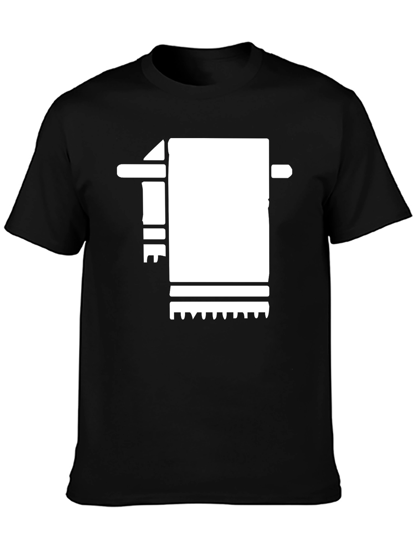 Abstract Towel Black T-Shirt