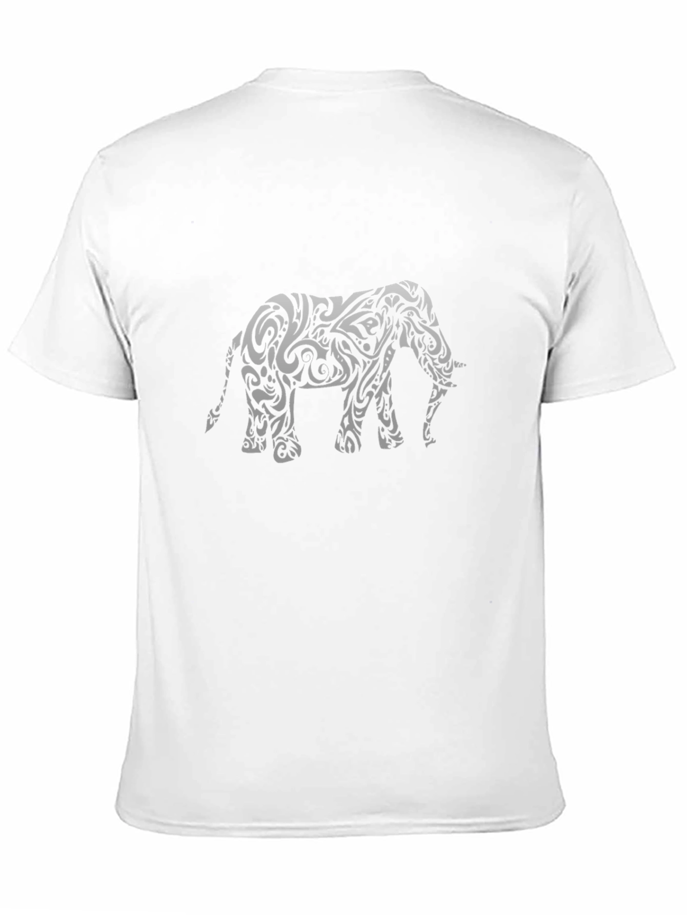 Tribal Elephant Graphic Black T-Shirt