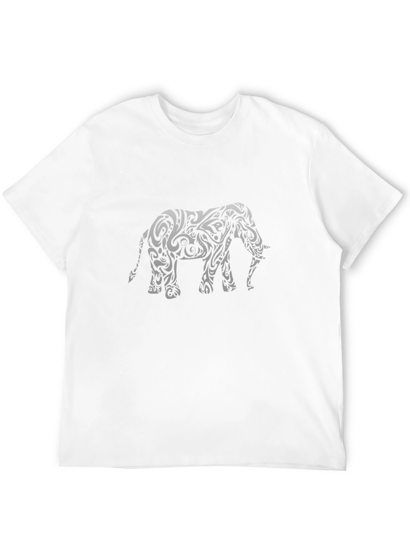 Tribal Elephant Graphic Black T-Shirt