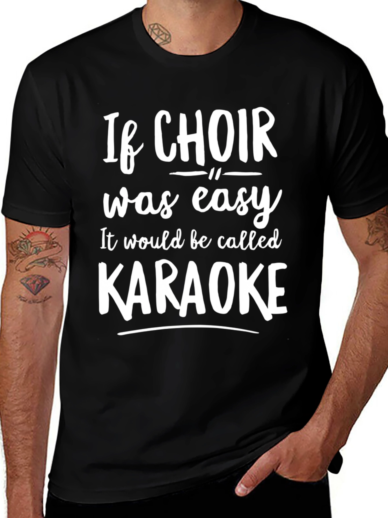 Choir Karaoke Funny Black T-Shirt