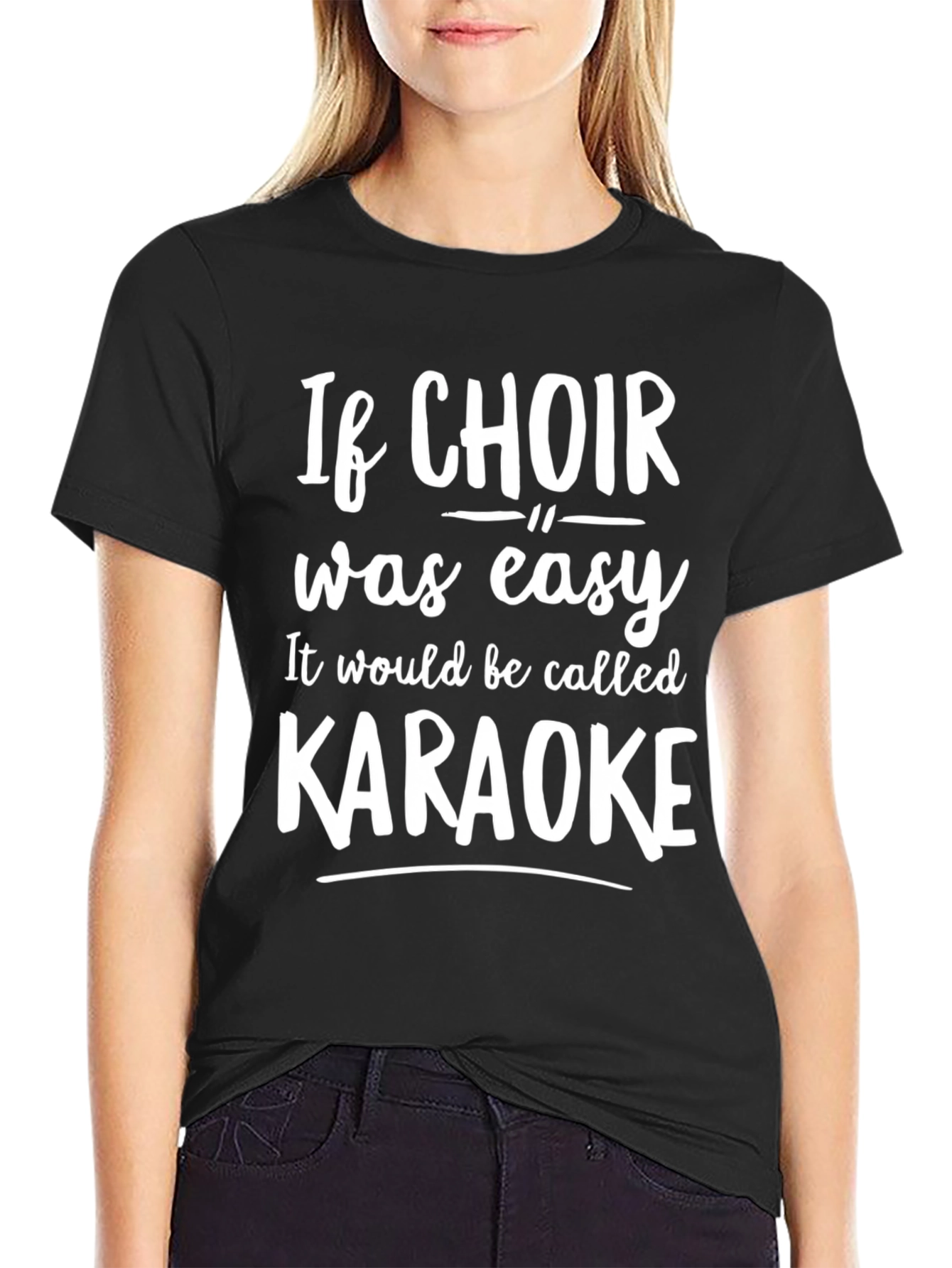 Choir Karaoke Funny Black T-Shirt
