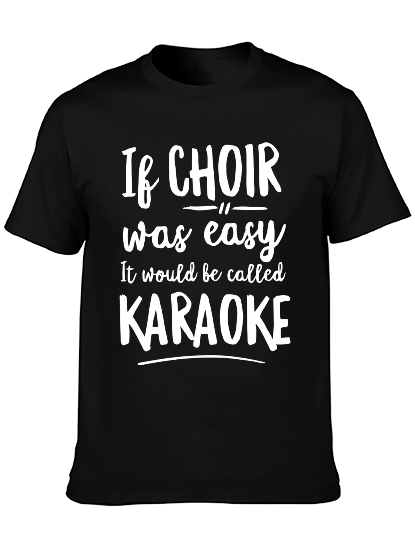 Choir Karaoke Funny Black T-Shirt