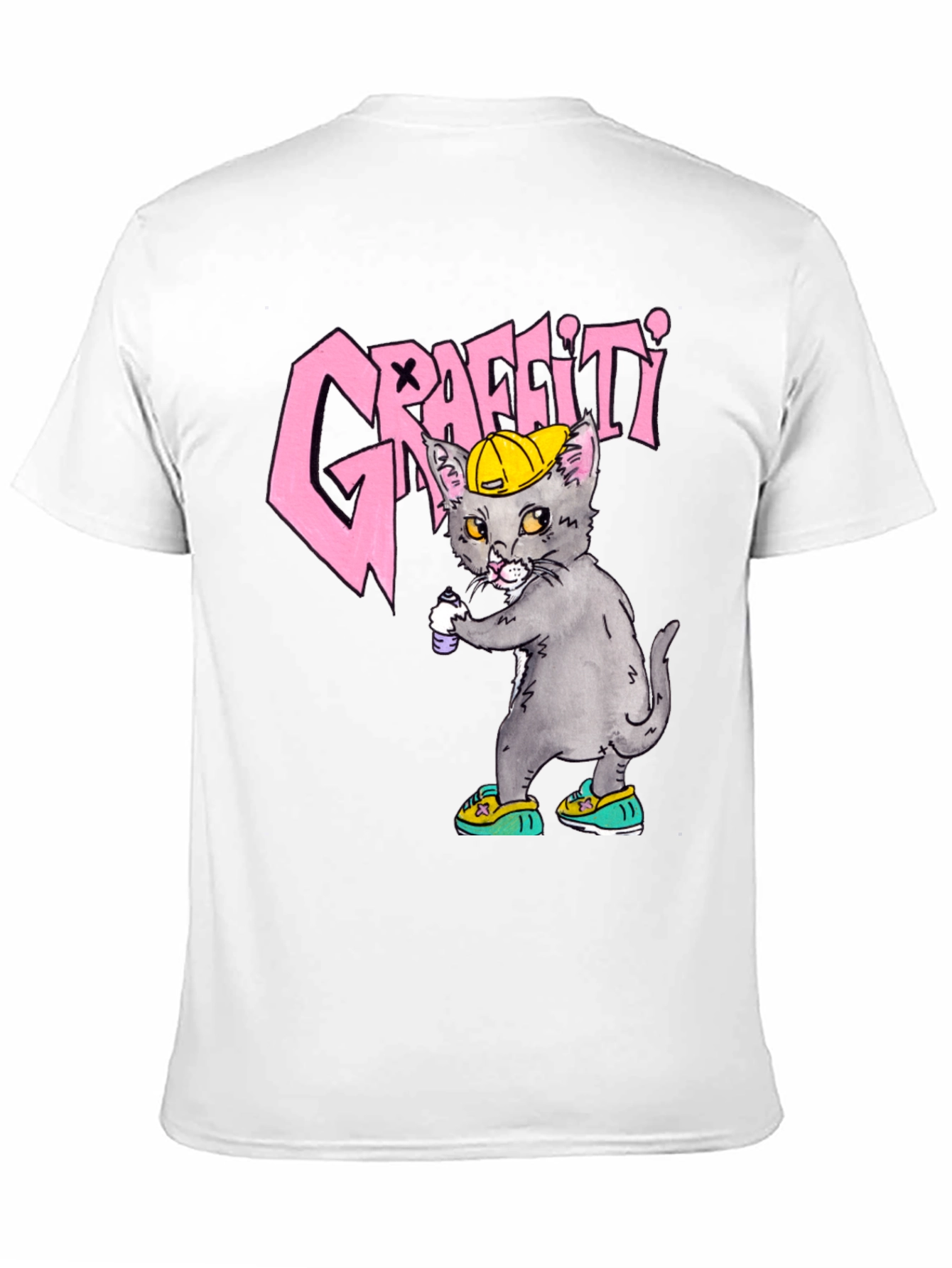 Graffiti Cat Graphic Tee