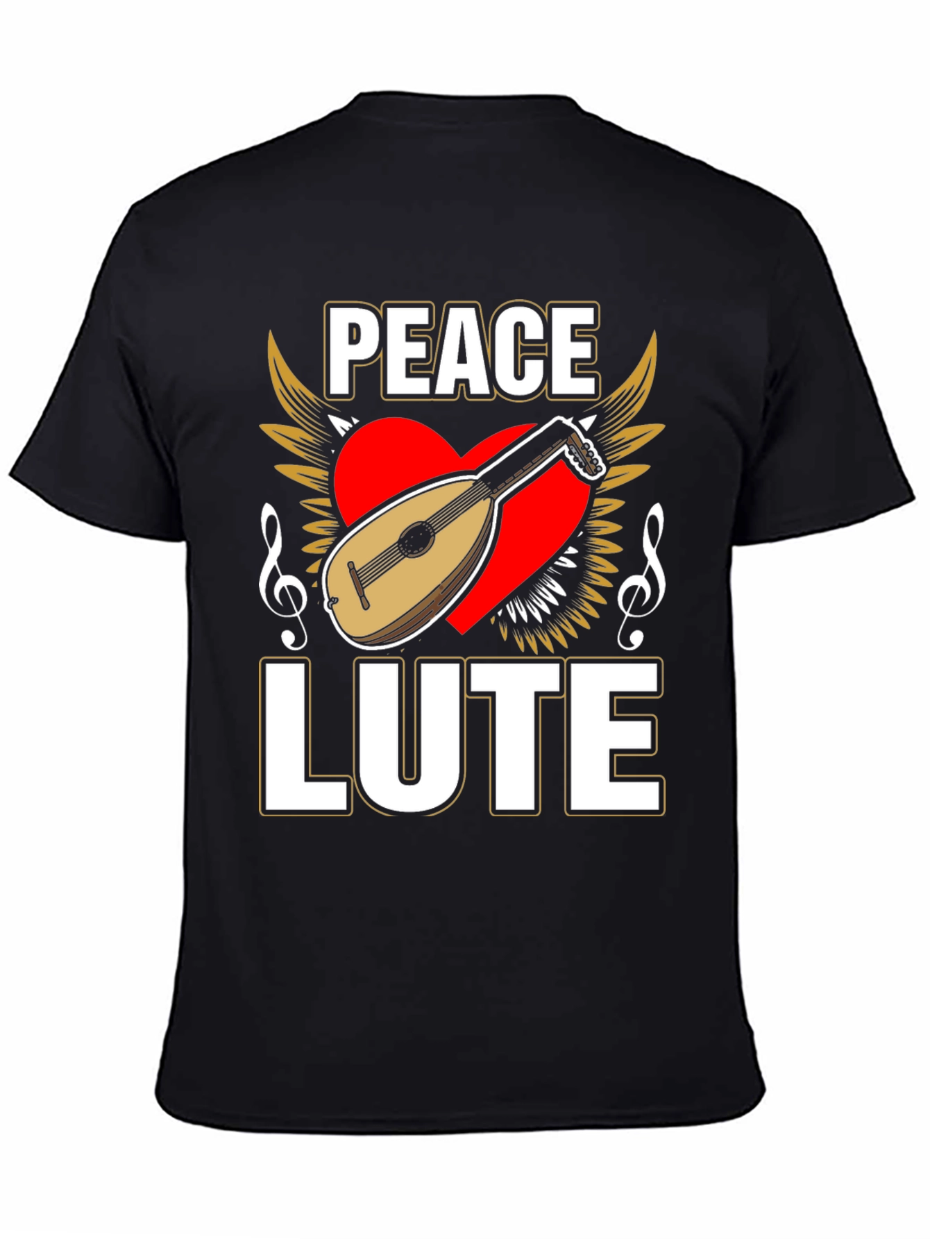 Peace Lute T-Shirt - Musical Harmony Tee