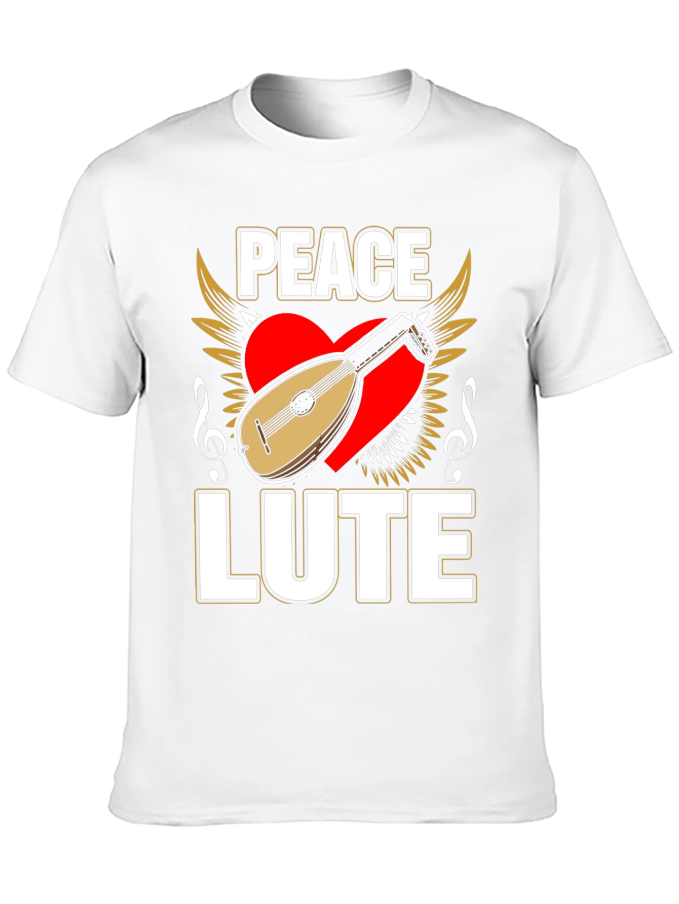 Peace Lute T-Shirt - Musical Harmony Tee
