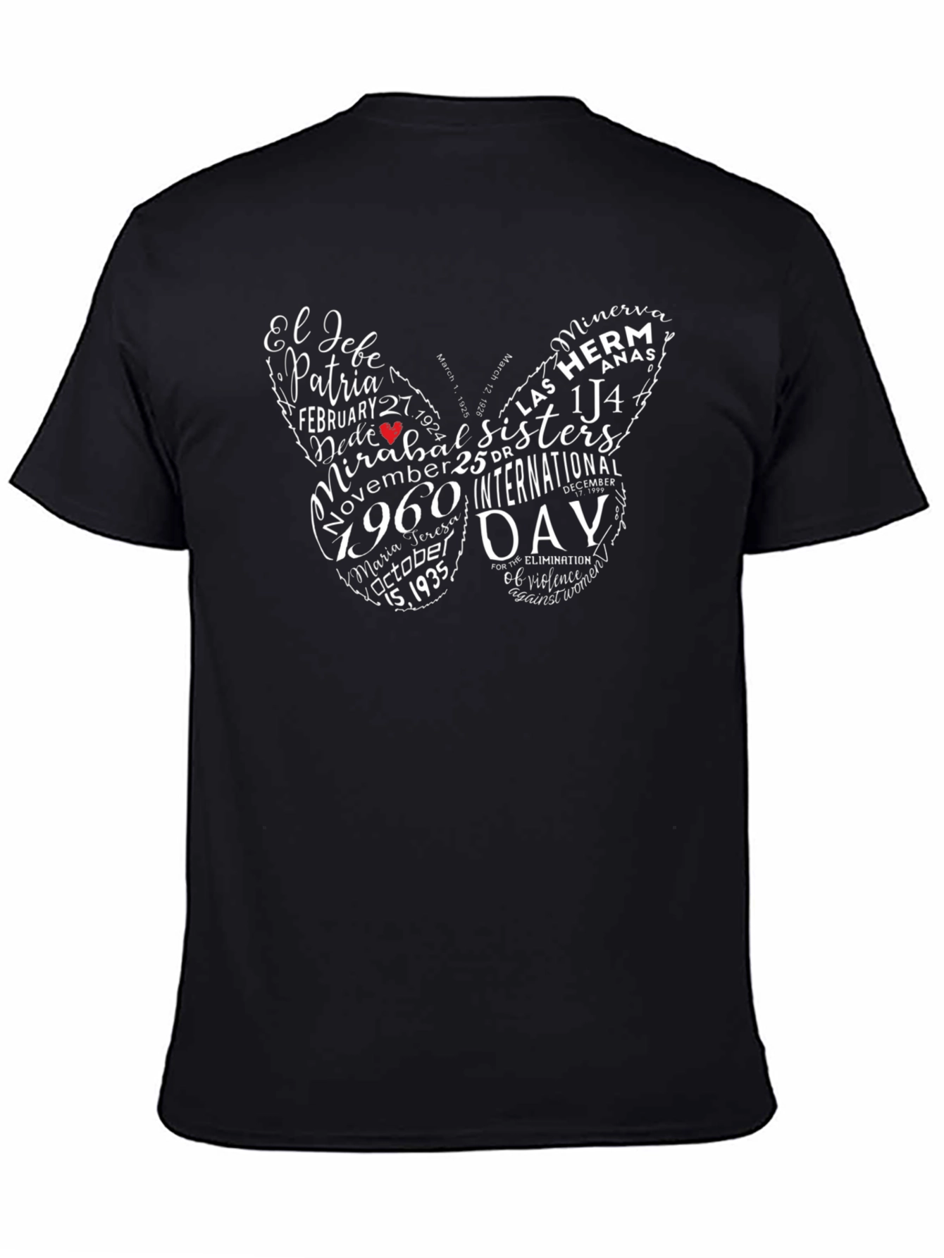 Mirabal Sisters Butterfly Graphic T-Shirt