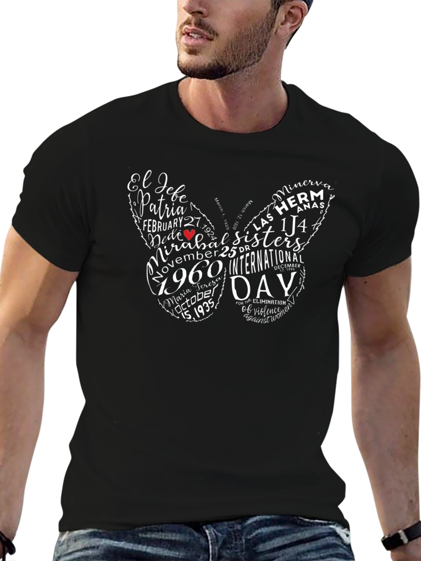 Mirabal Sisters Butterfly Graphic T-Shirt