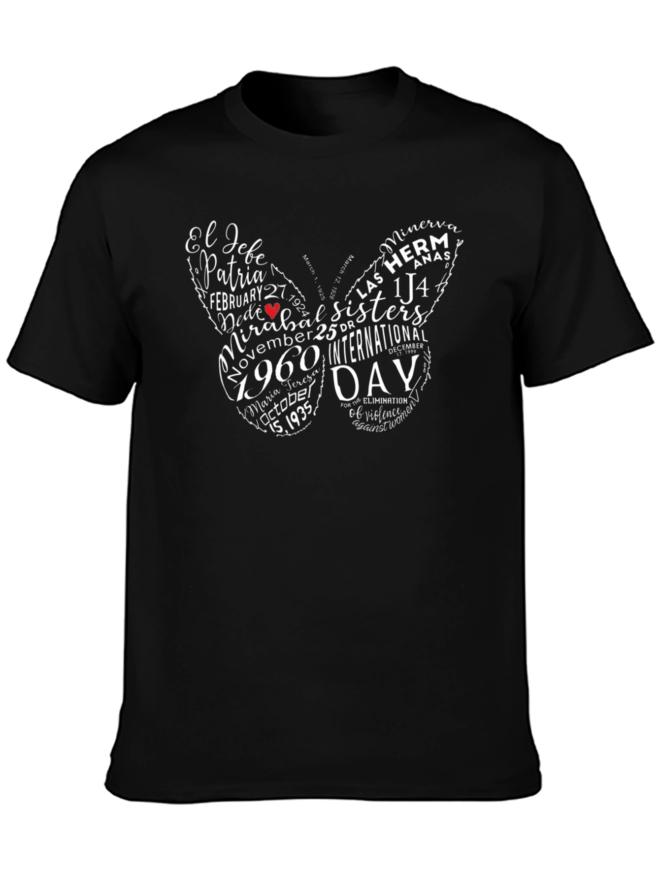 Mirabal Sisters Butterfly Graphic T-Shirt