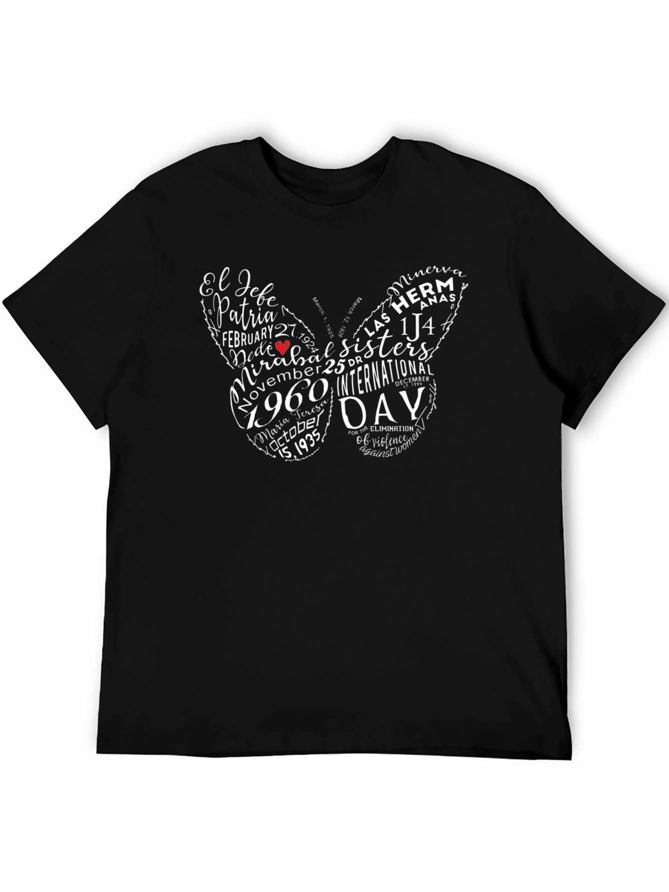 Mirabal Sisters Butterfly Graphic T-Shirt