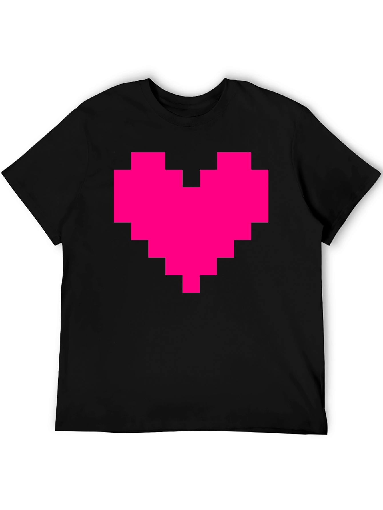 Pixel Heart Graphic Tee - Black T-Shirt