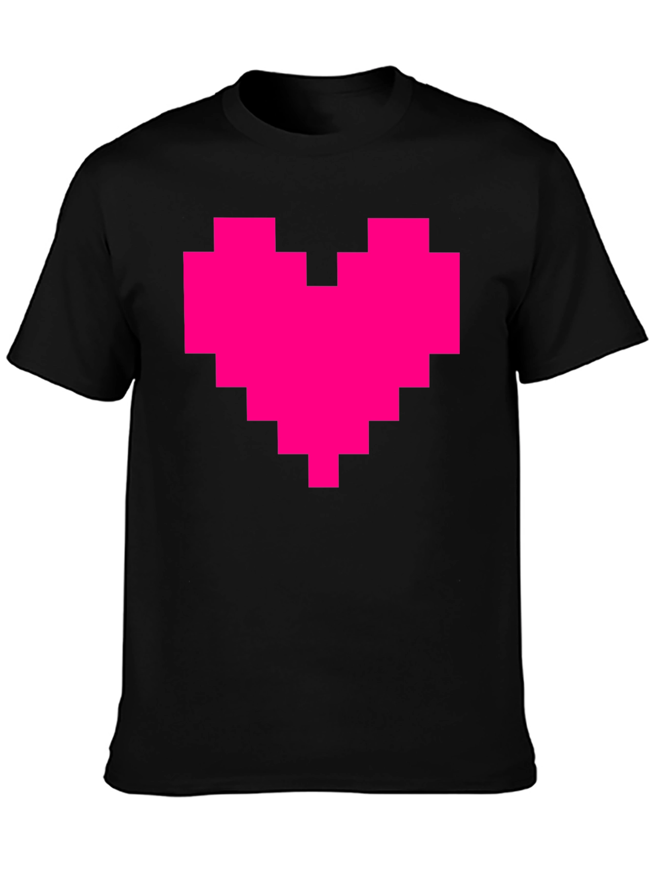 Pixel Heart Graphic Tee - Black T-Shirt