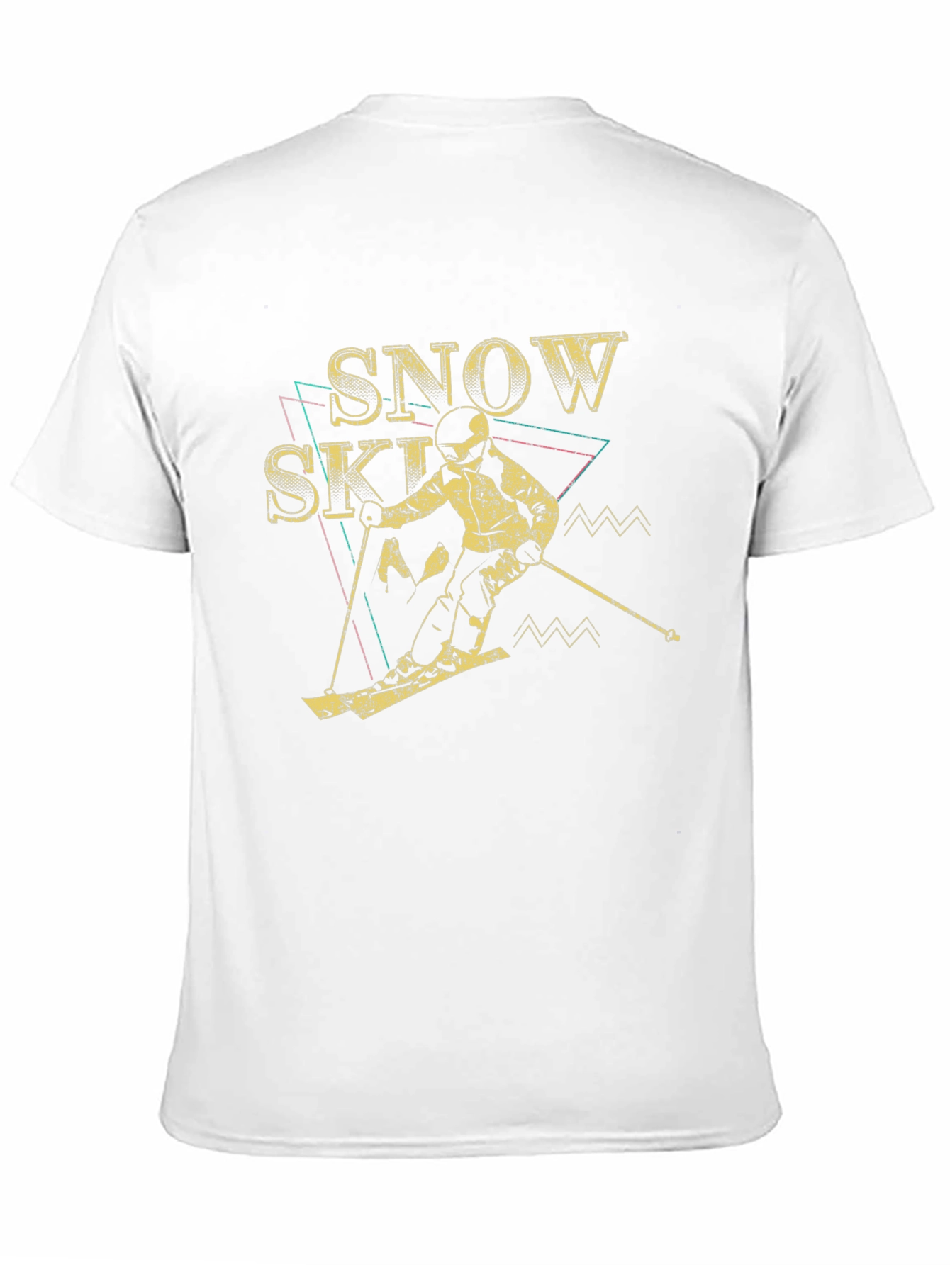Snow Skiing Retro Graphic Tee - Black
