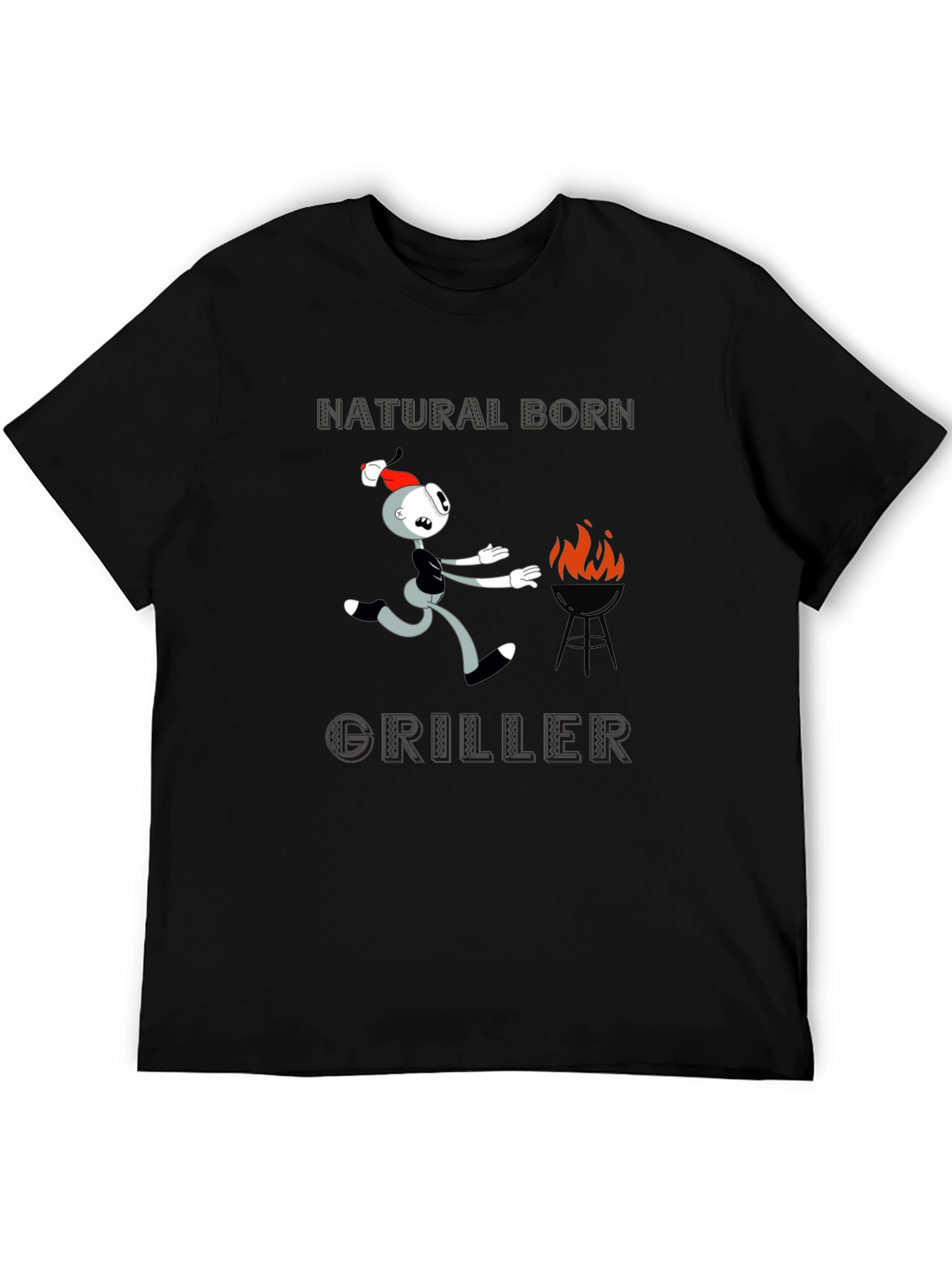 Natural Born Griller Funny Graphic T-Shirt