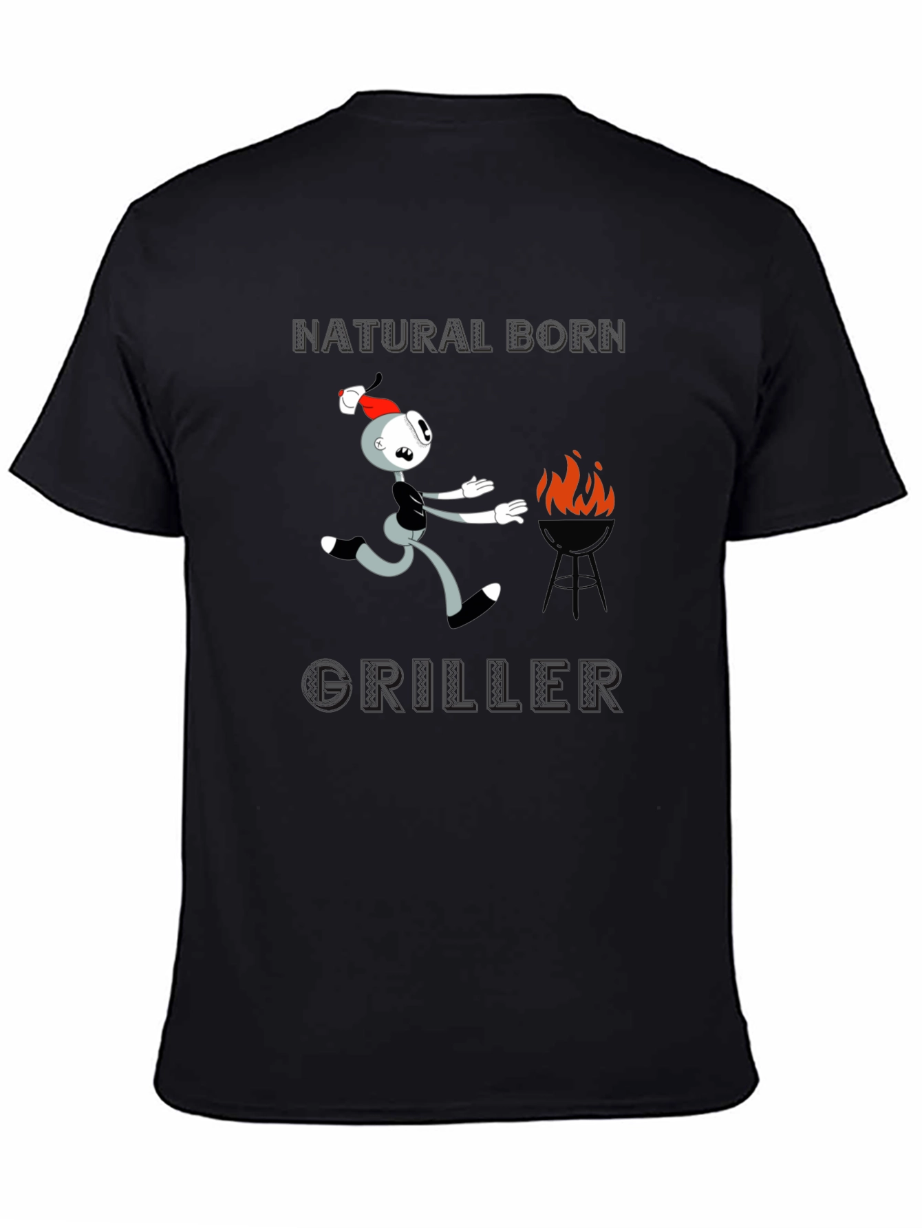 Natural Born Griller Funny Graphic T-Shirt