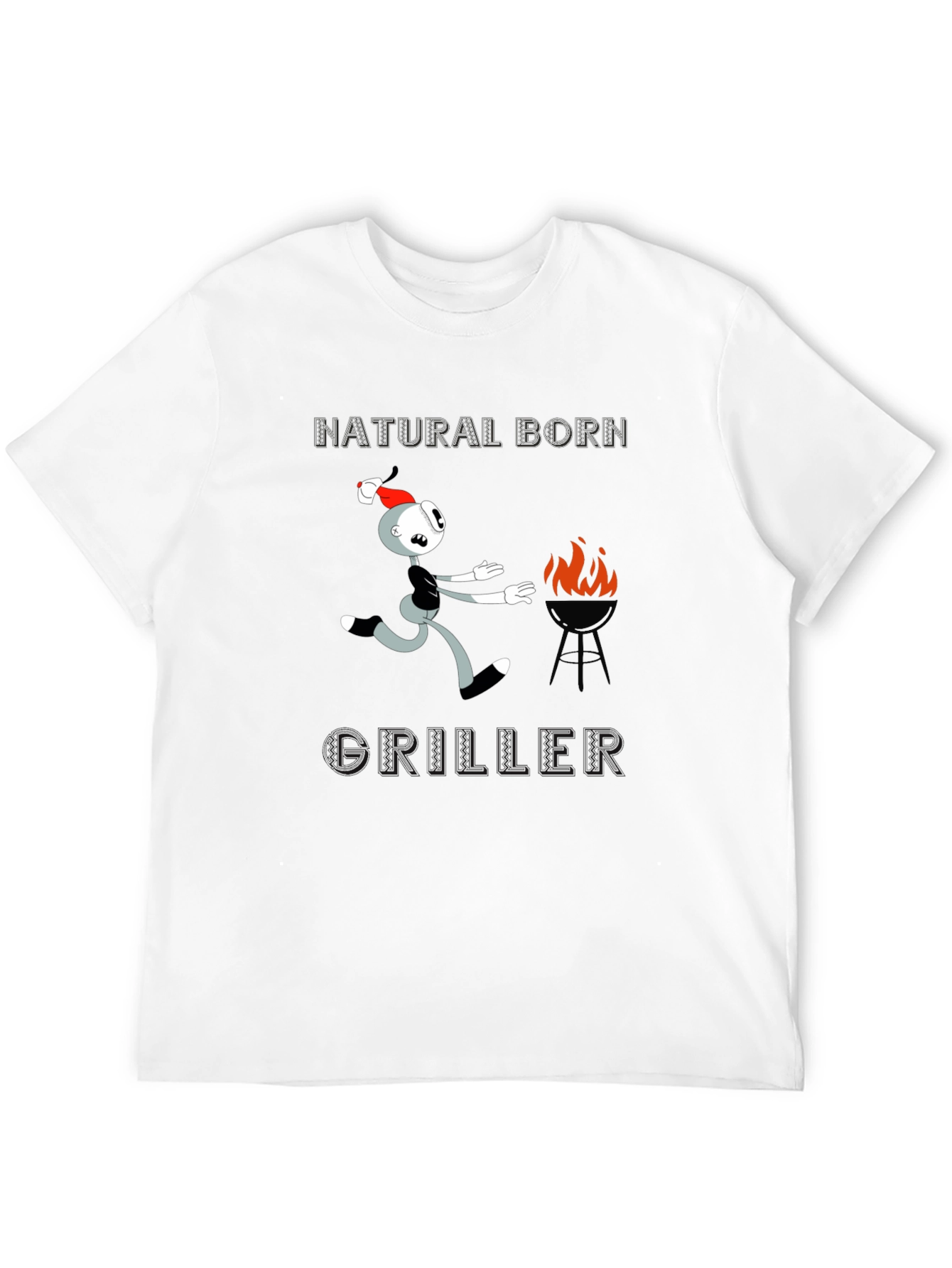 Natural Born Griller Funny Graphic T-Shirt