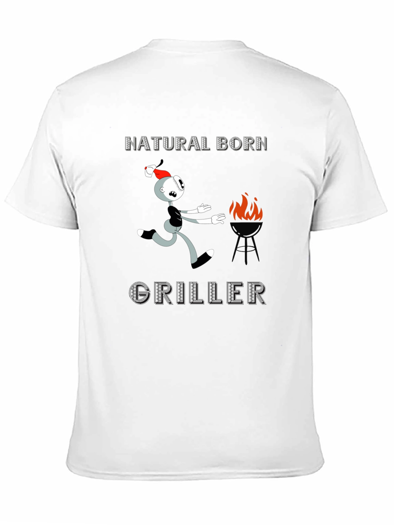 Natural Born Griller Funny Graphic T-Shirt