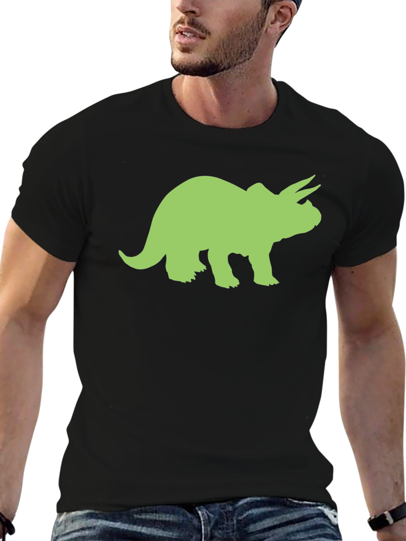 Triceratops Graphic Tee - Black