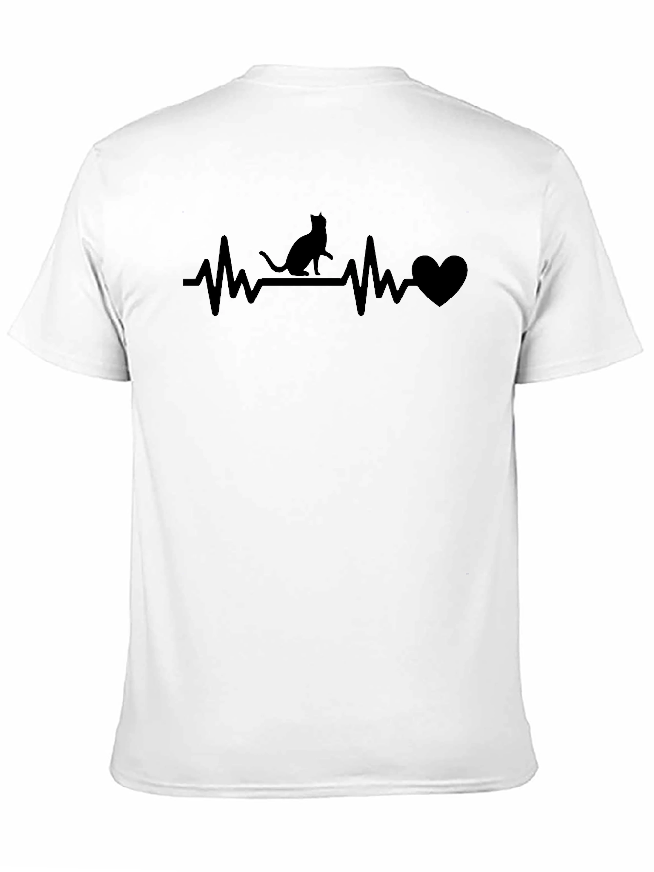 Cat Heartbeat T-Shirt - Unique Graphic Tee
