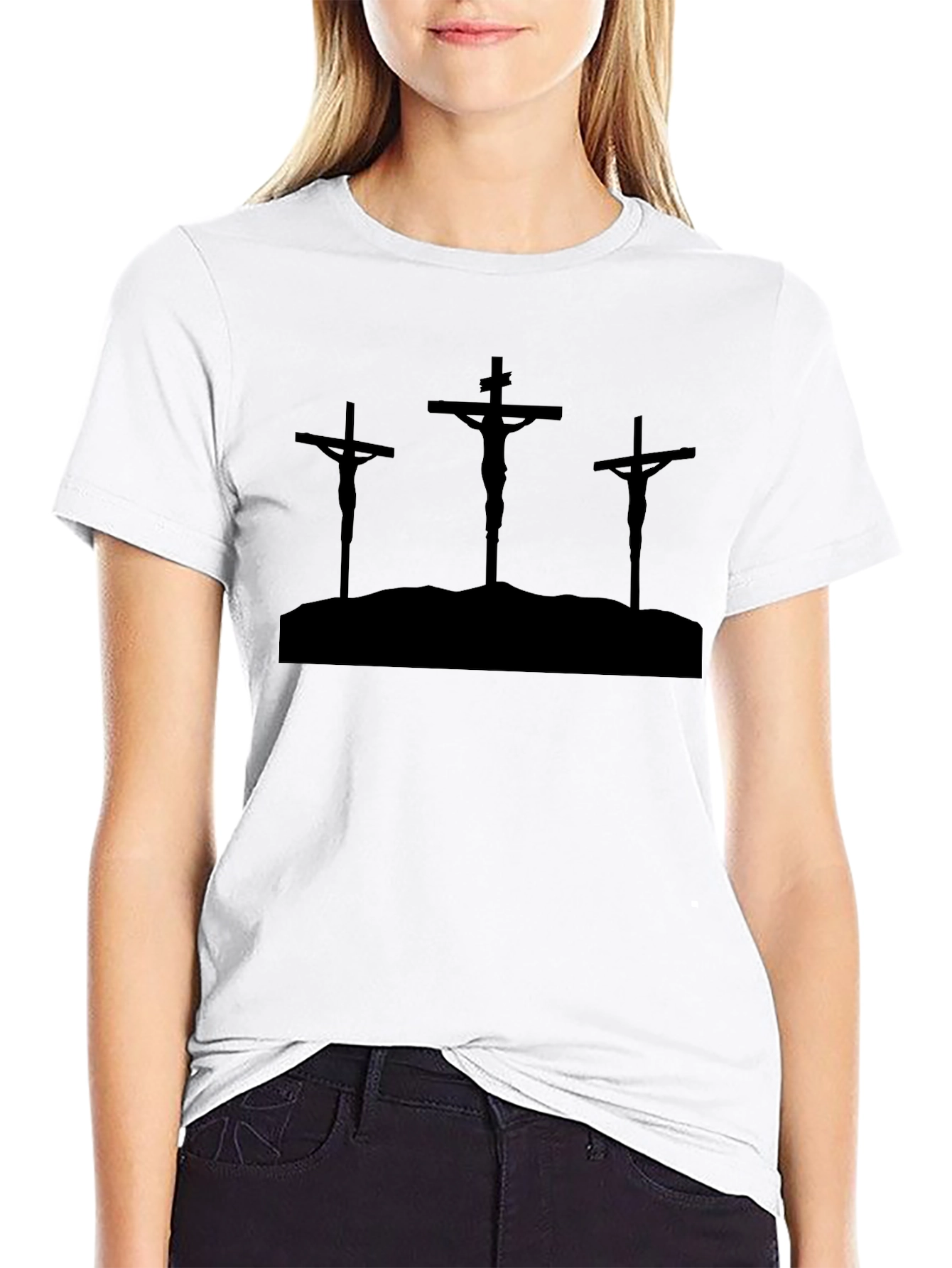 Three Crosses Silhouette T-Shirt