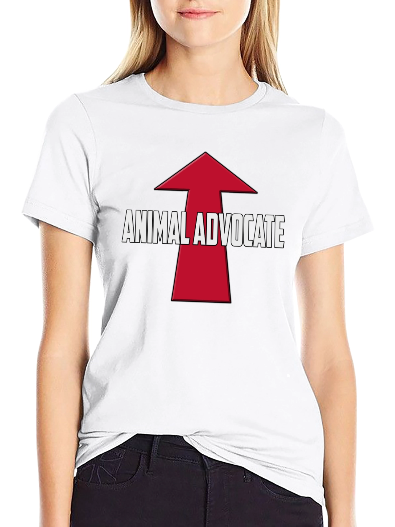 Animal Advocate Arrow T-Shirt - Black