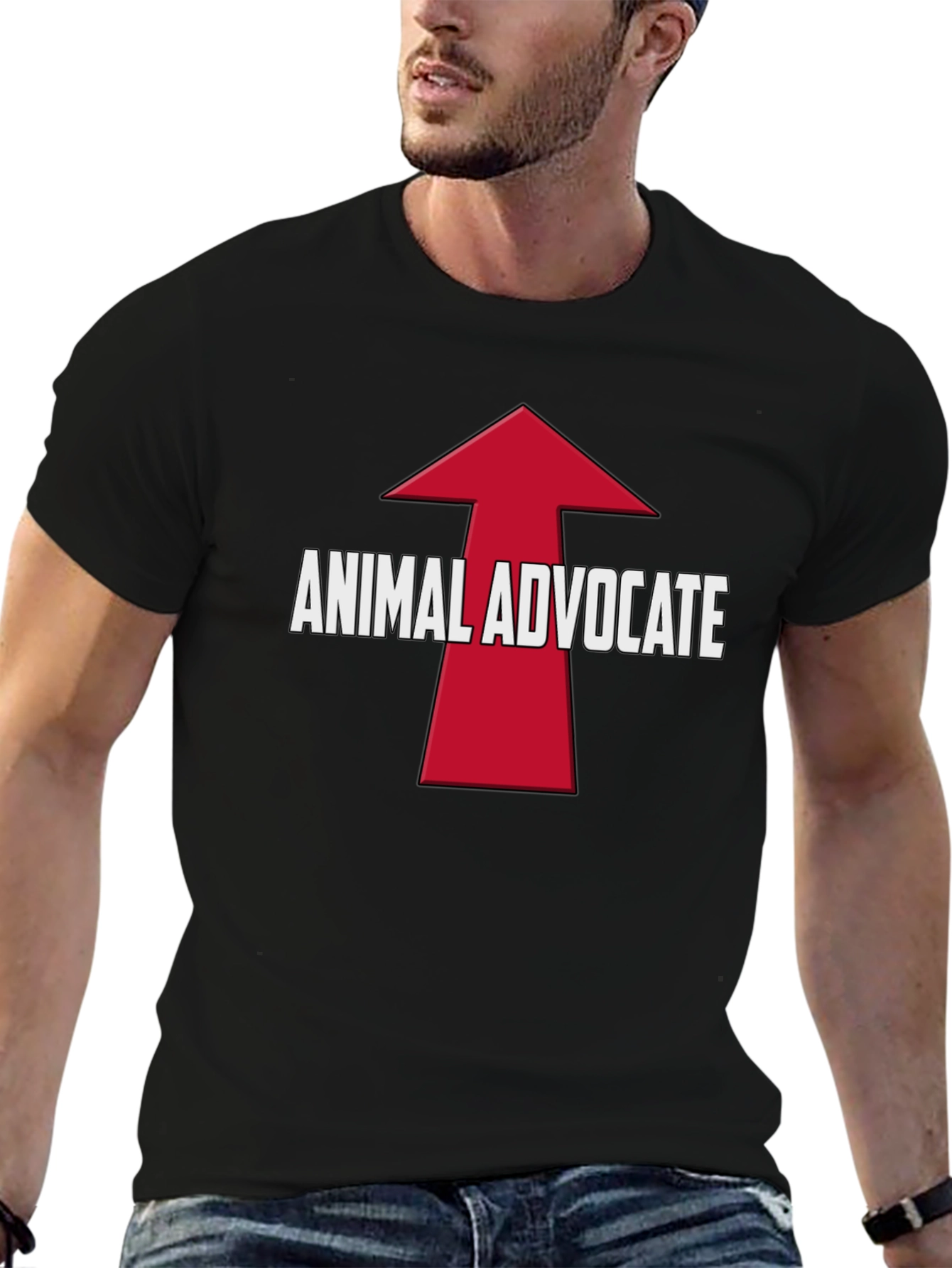 Animal Advocate Arrow T-Shirt - Black