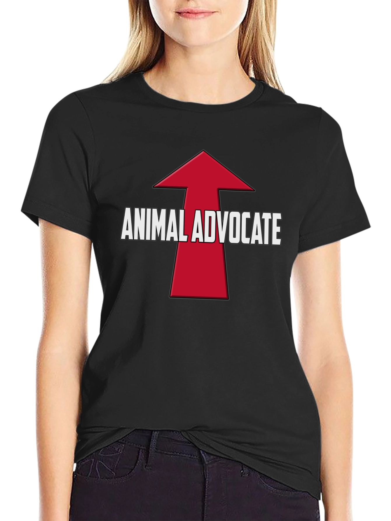Animal Advocate Arrow T-Shirt - Black