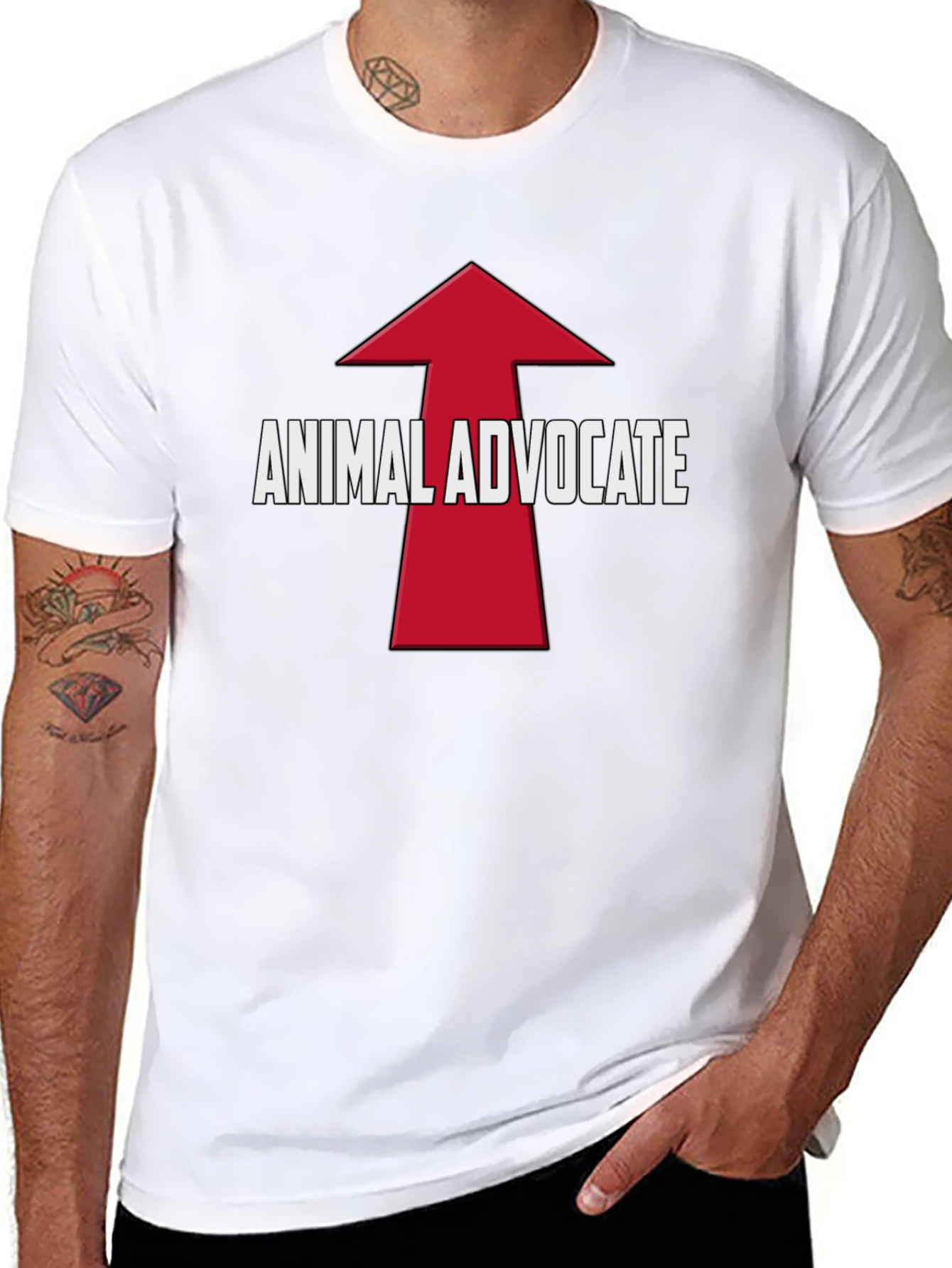 Animal Advocate Arrow T-Shirt - Black