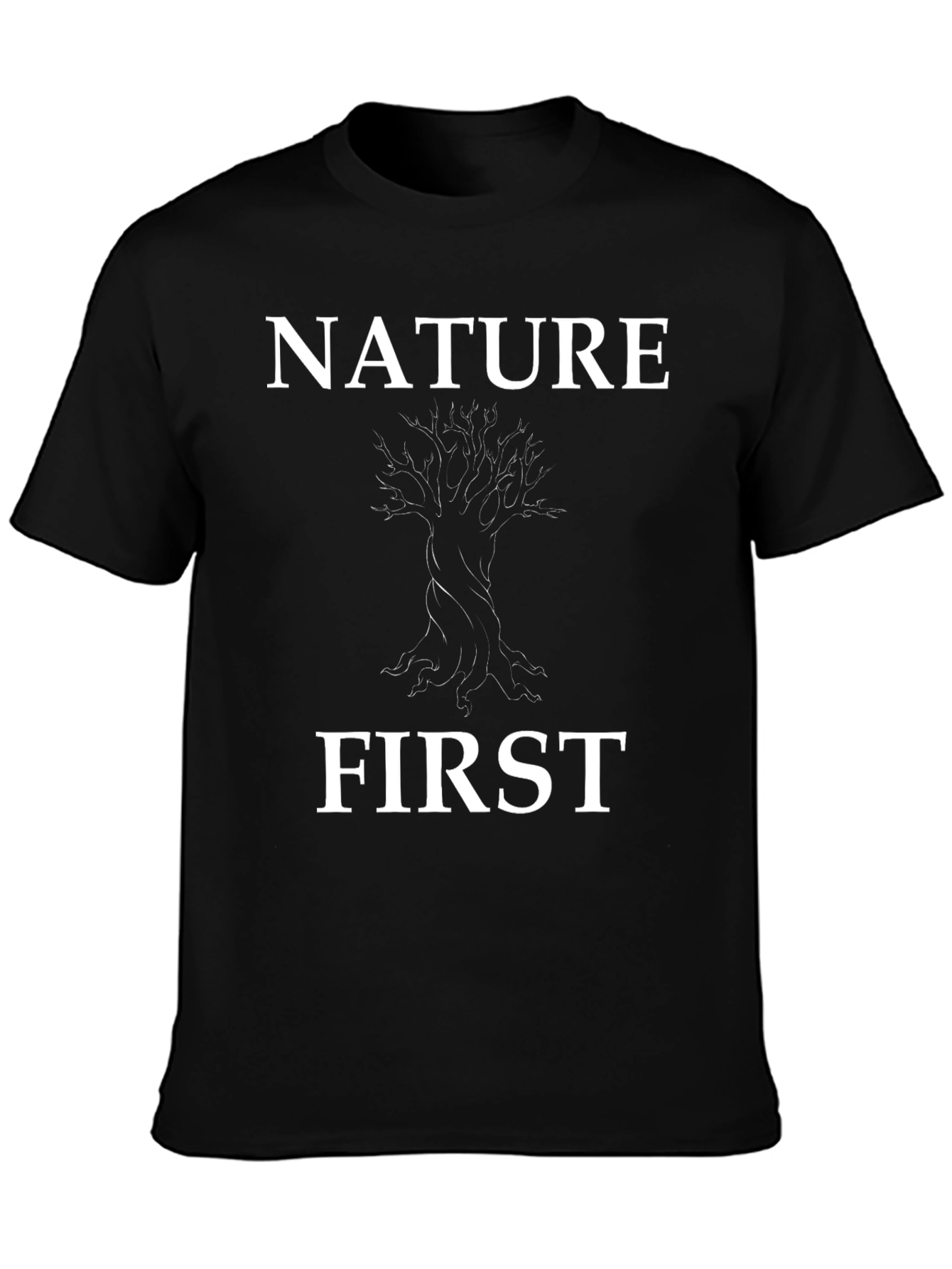 Nature First Graphic Tee - Mens Black T-Shirt