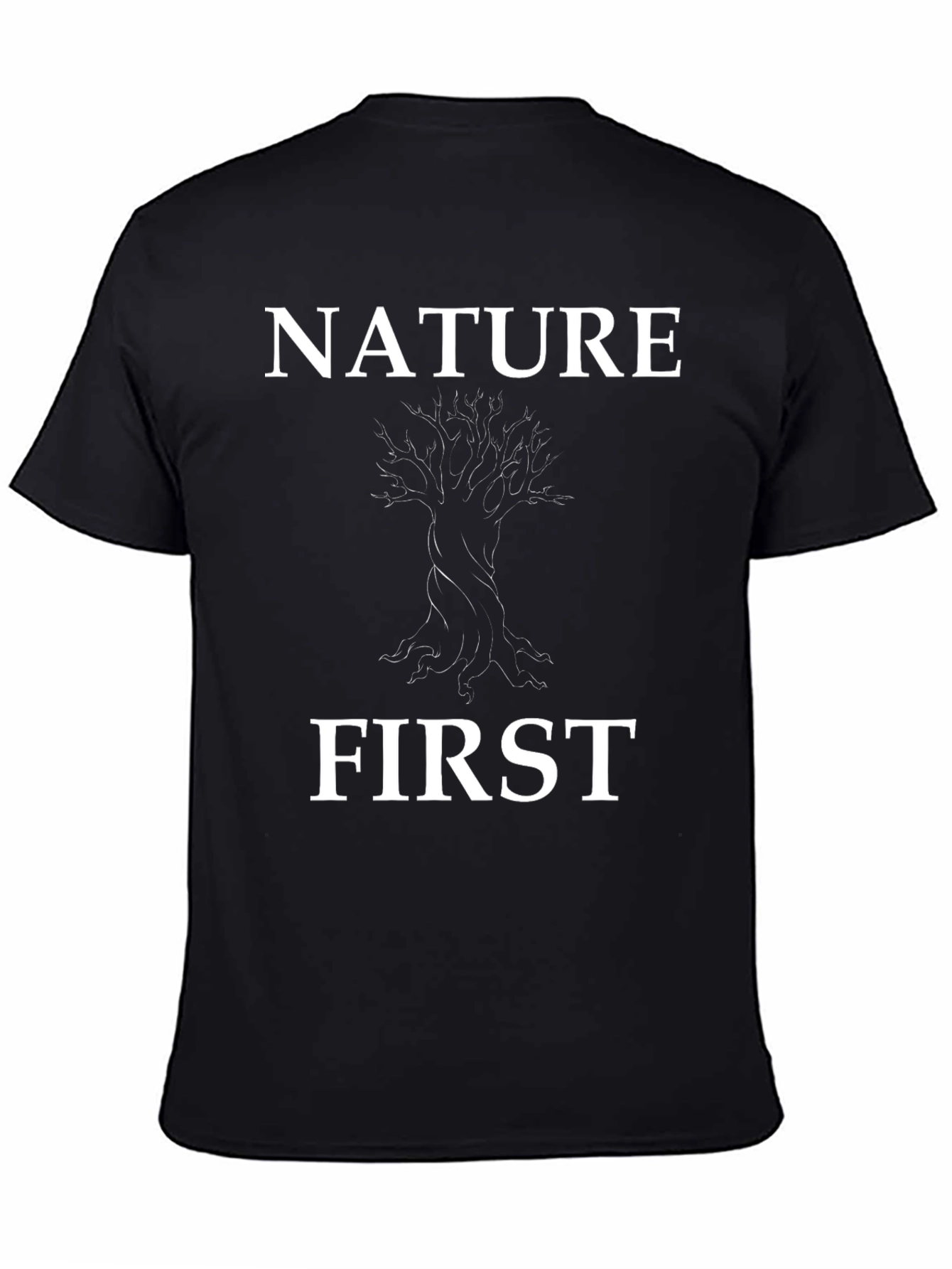 Nature First Graphic Tee - Mens Black T-Shirt