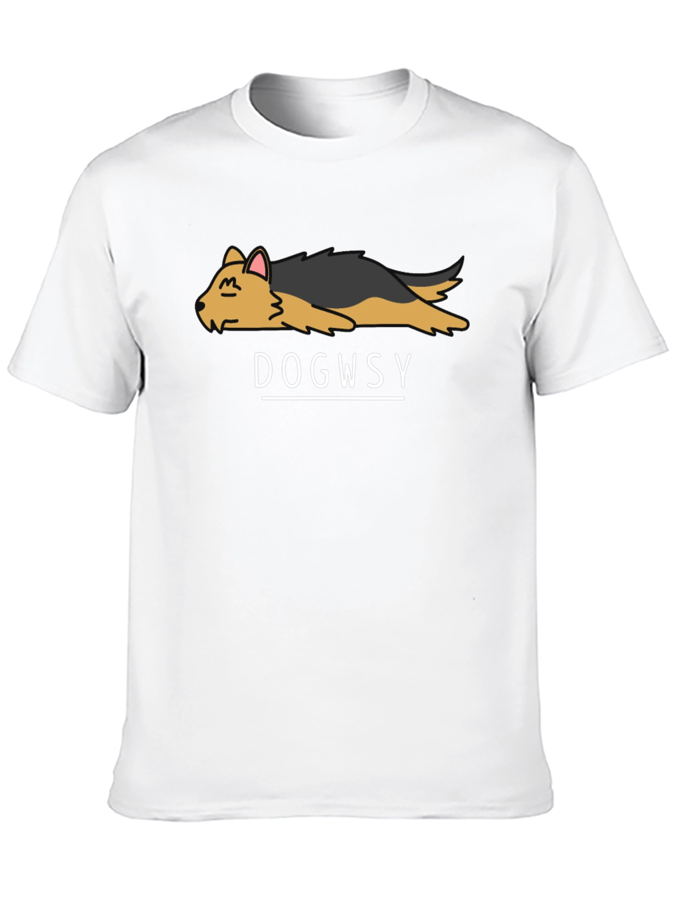 Dogwsy Black T-Shirt: Cute Dog Graphic Tee
