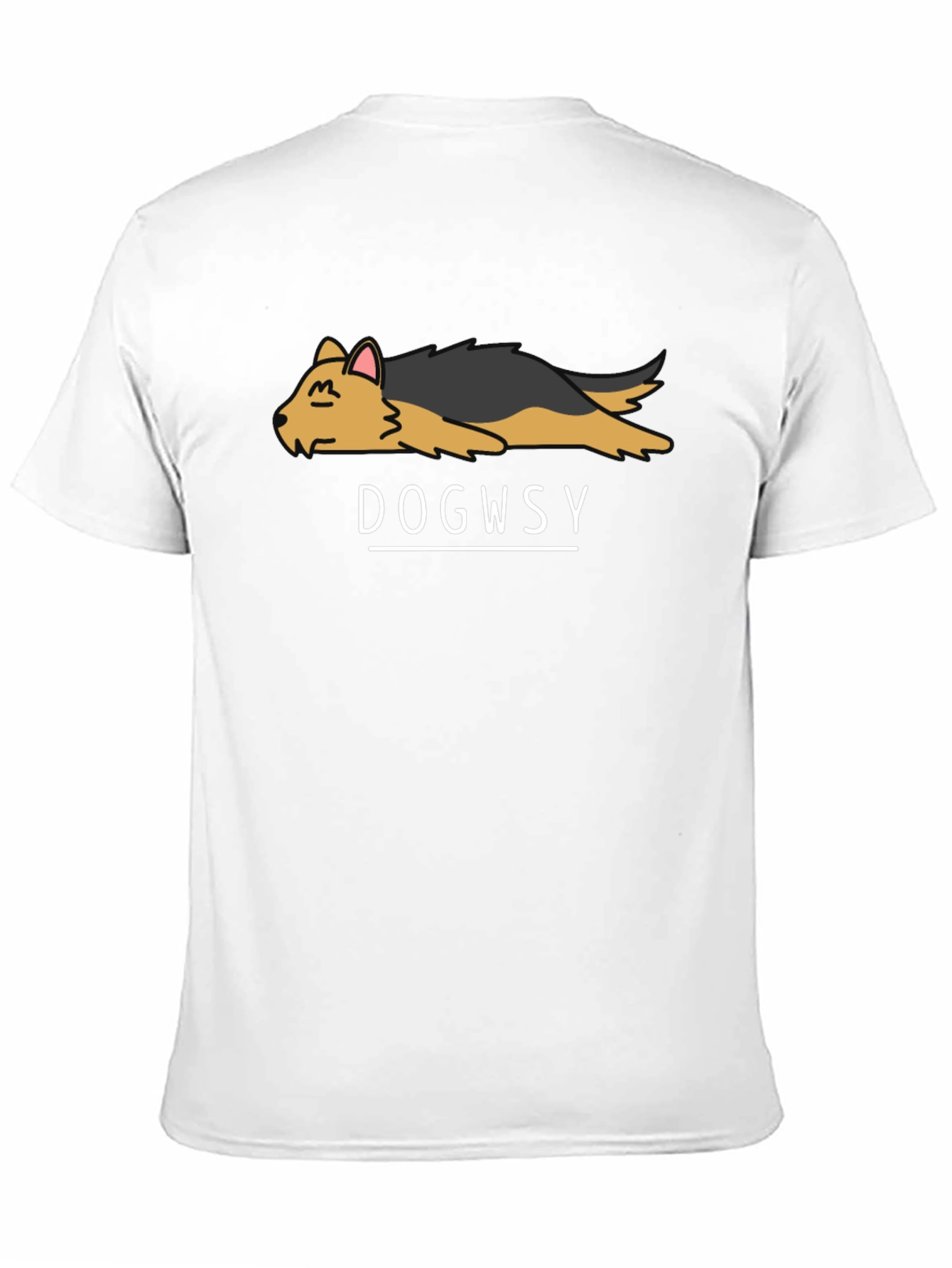 Dogwsy Black T-Shirt: Cute Dog Graphic Tee