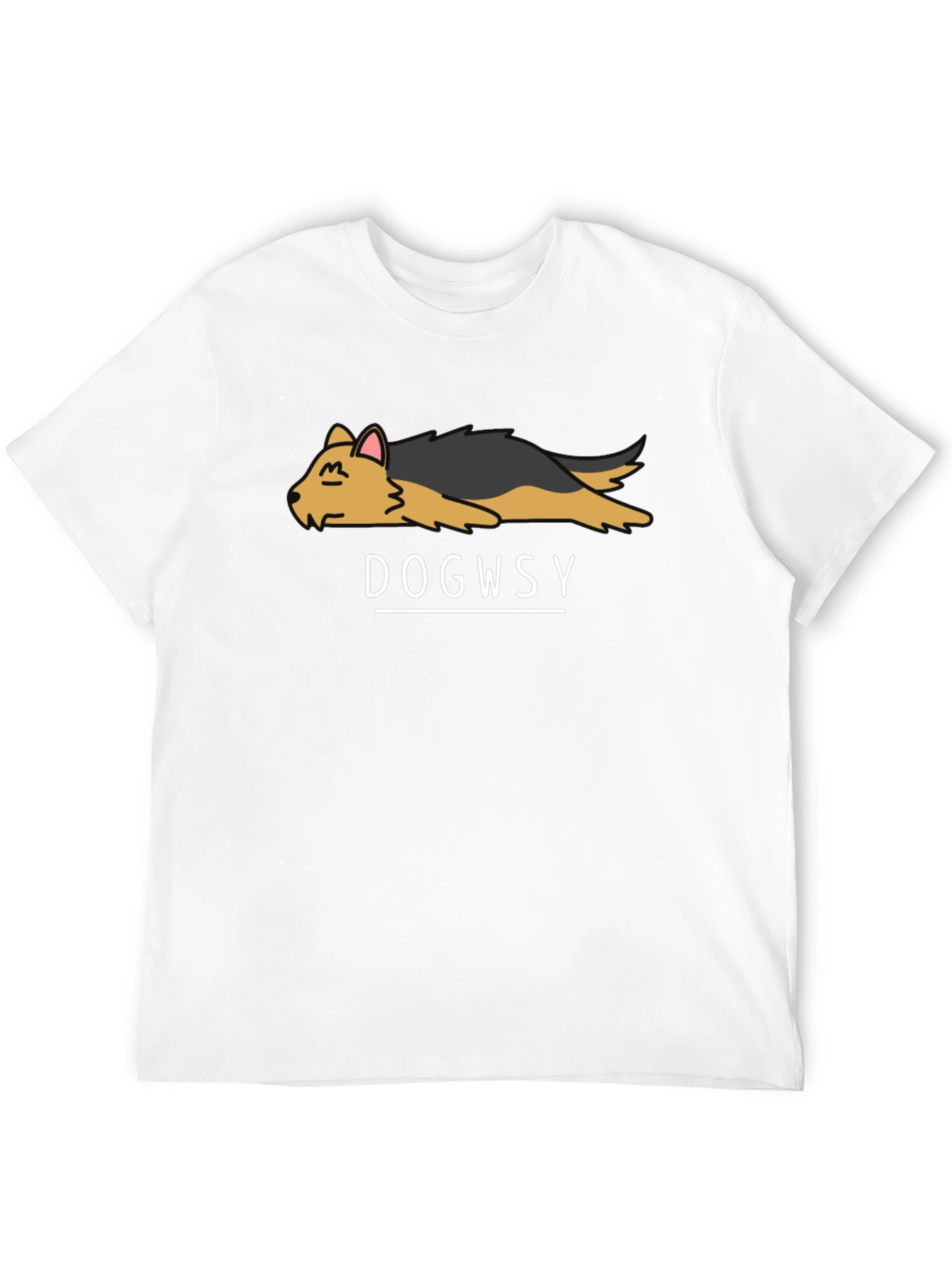 Dogwsy Black T-Shirt: Cute Dog Graphic Tee