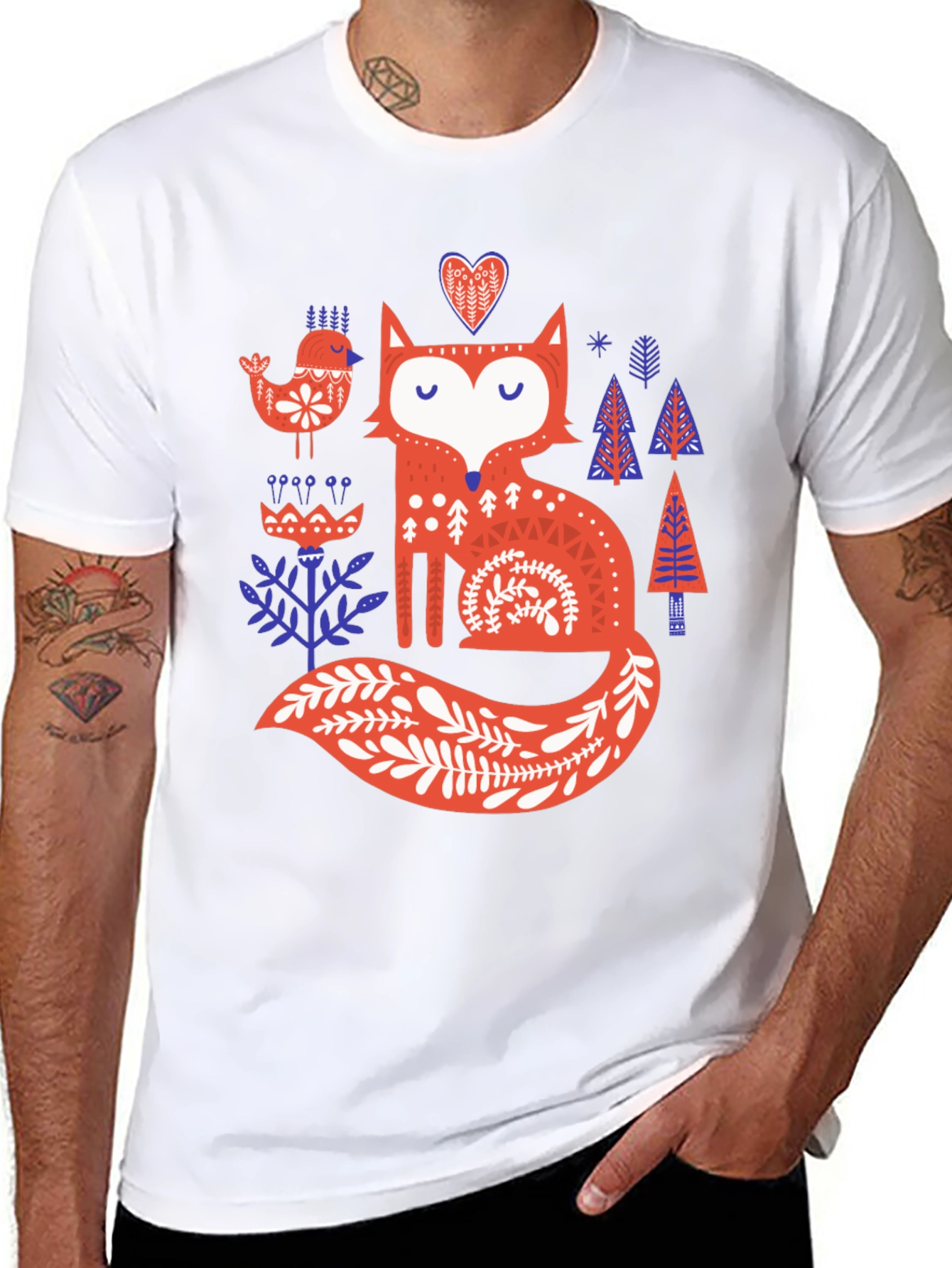 Whimsical Fox Graphic T-Shirt