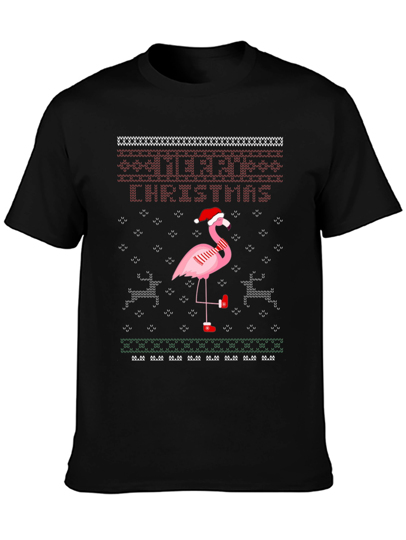 Festive Flamingo Christmas T-Shirt