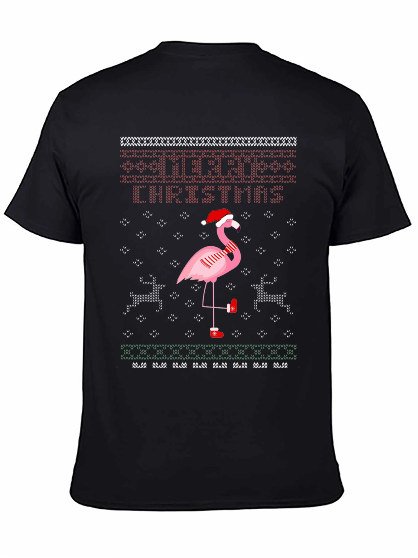 Festive Flamingo Christmas T-Shirt