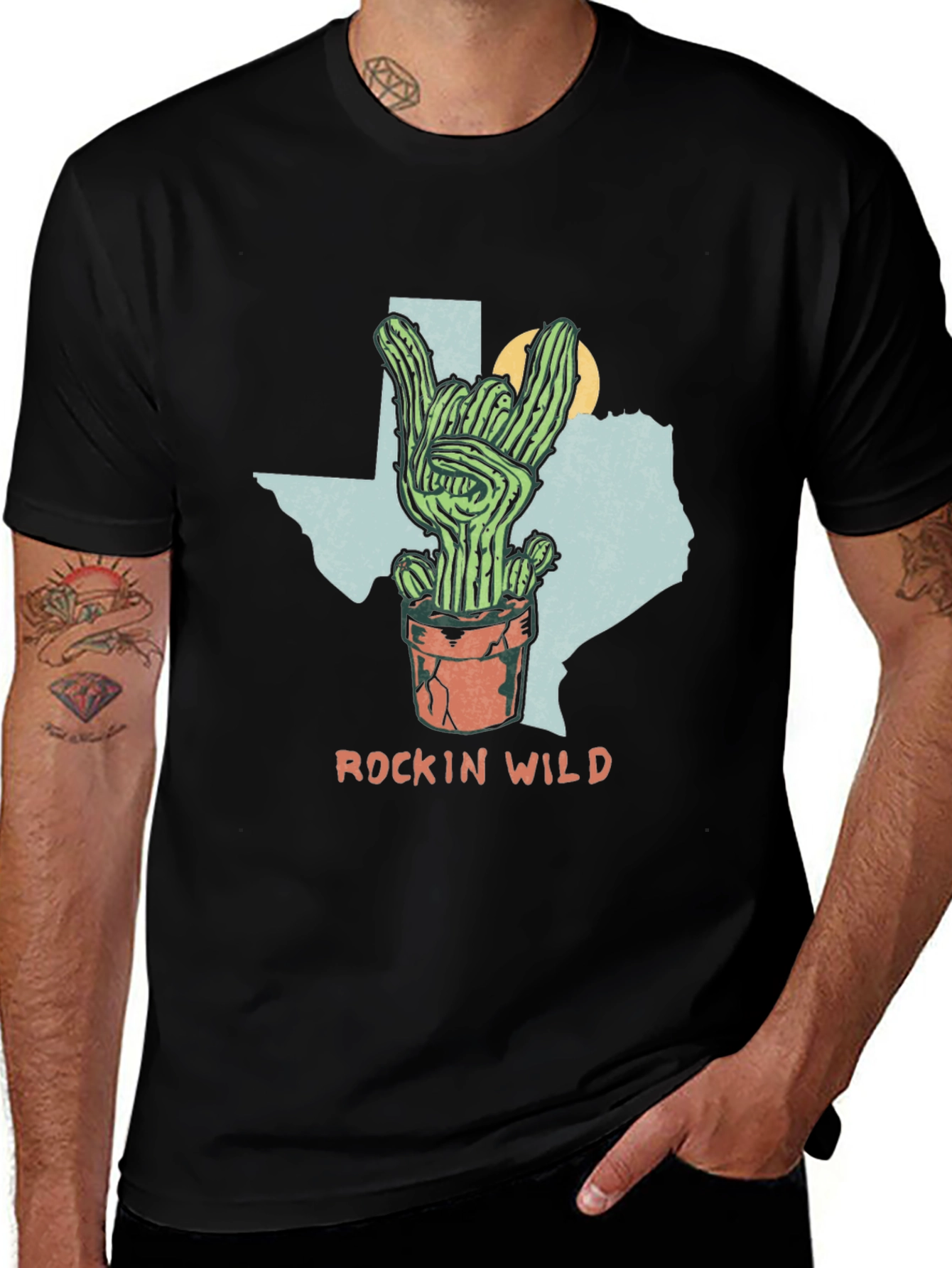 Rockin Wild Cactus Texas Tee