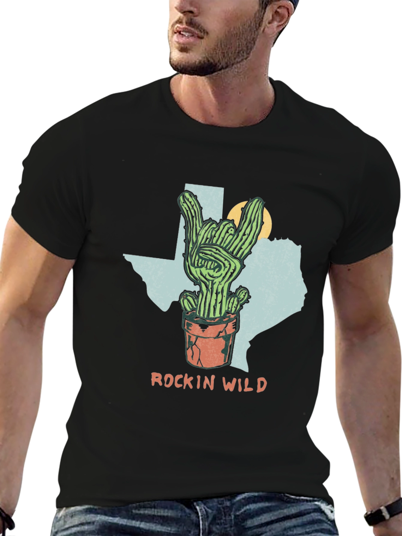 Rockin Wild Cactus Texas Tee
