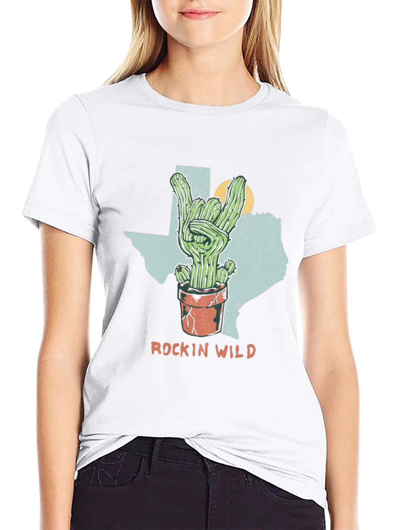 Rockin Wild Cactus Texas Tee