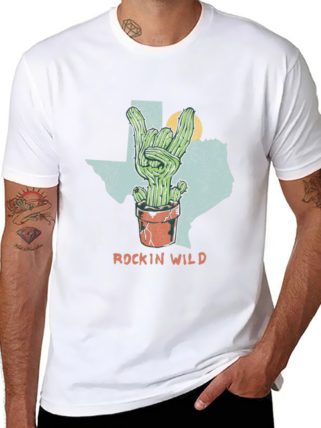 Rockin Wild Cactus Texas Tee