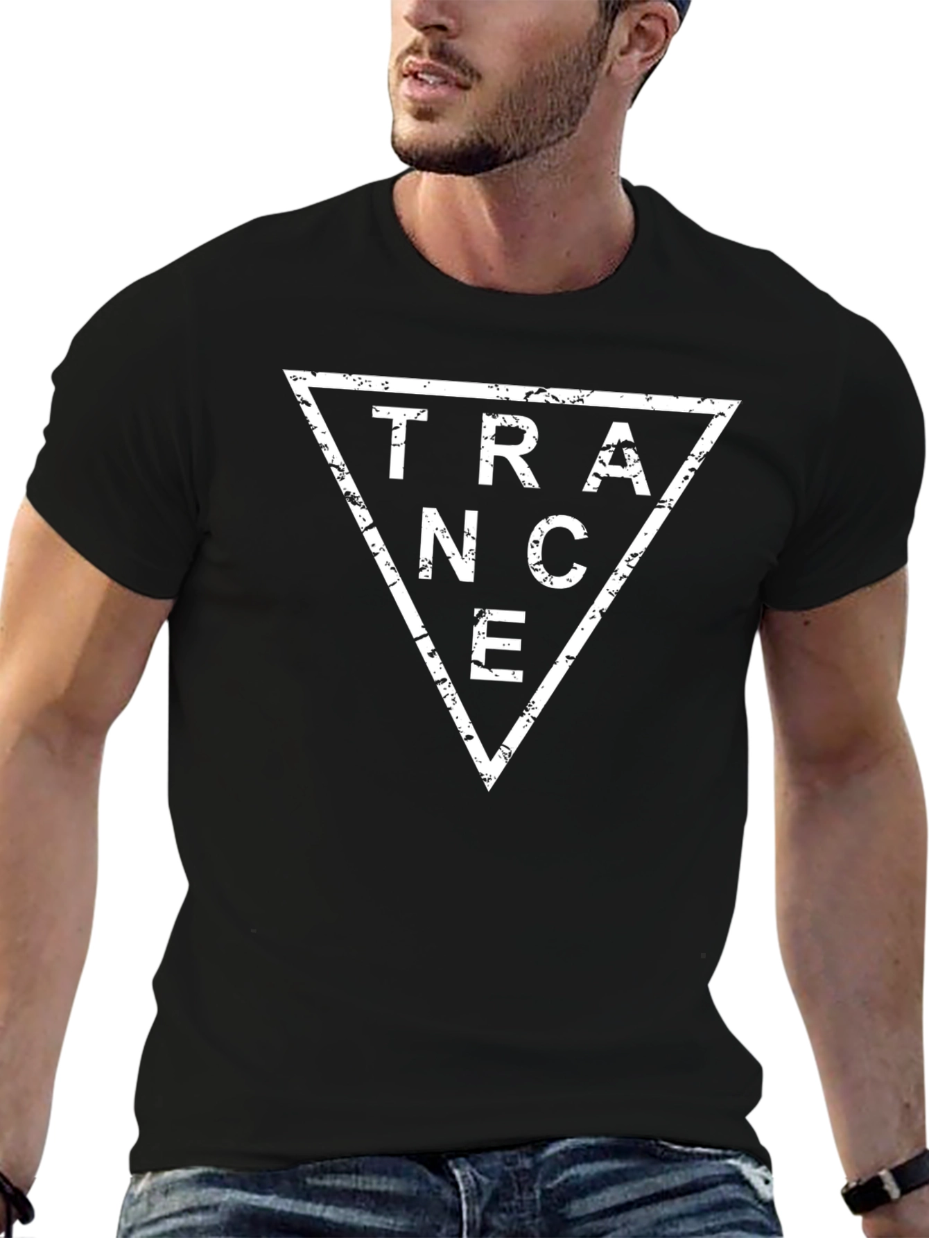 Trance Graphic Tee - Black Cotton T-Shirt