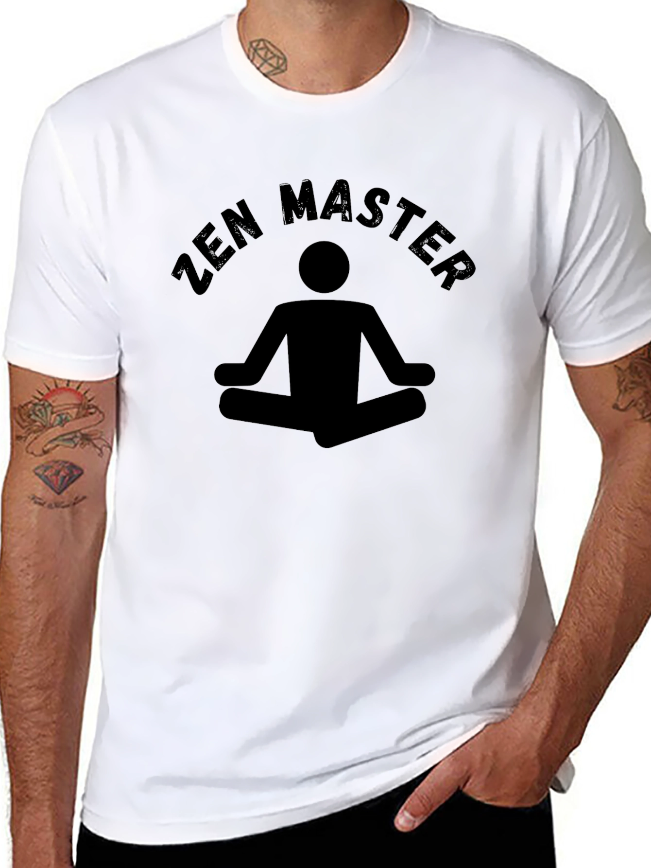 Zen Master Graphic T-Shirt - Meditating Yogi Tee