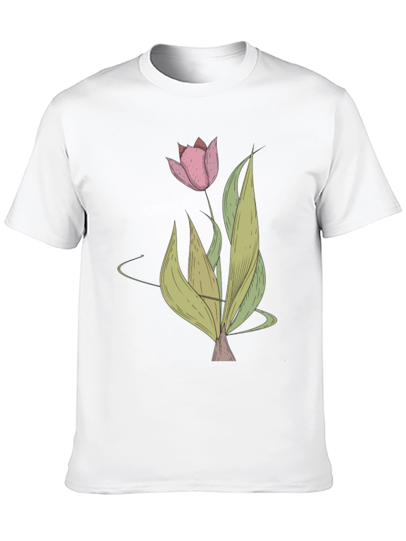 Tulip Graphic Black T-Shirt - Stylish Floral Tee