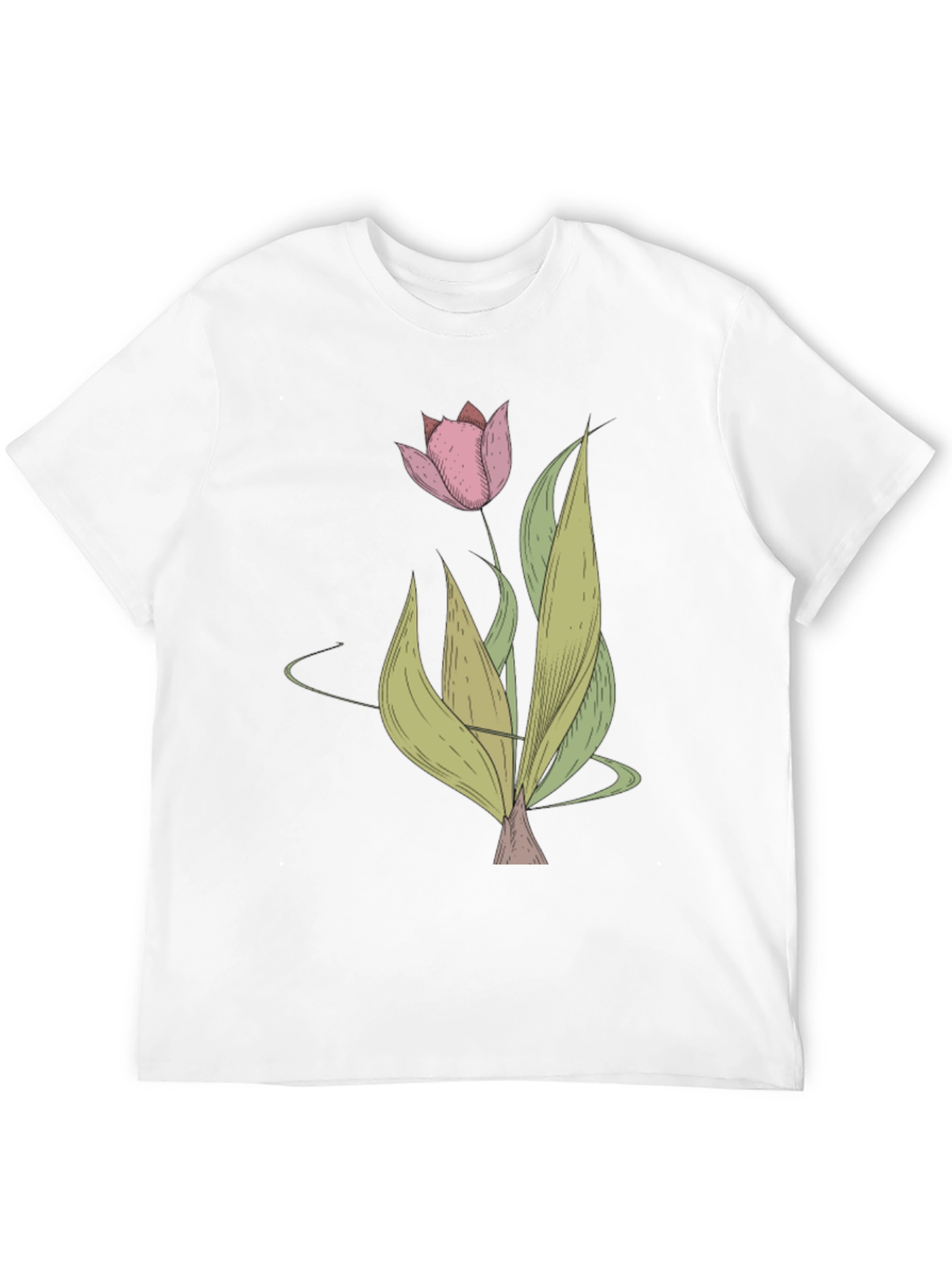 Tulip Graphic Black T-Shirt - Stylish Floral Tee