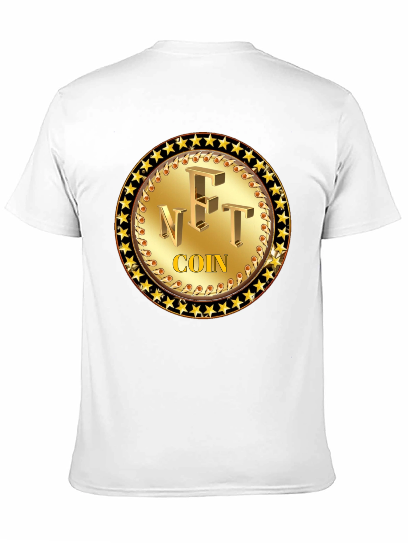 NFT Coin Graphic Tee - Golden Collectible Design